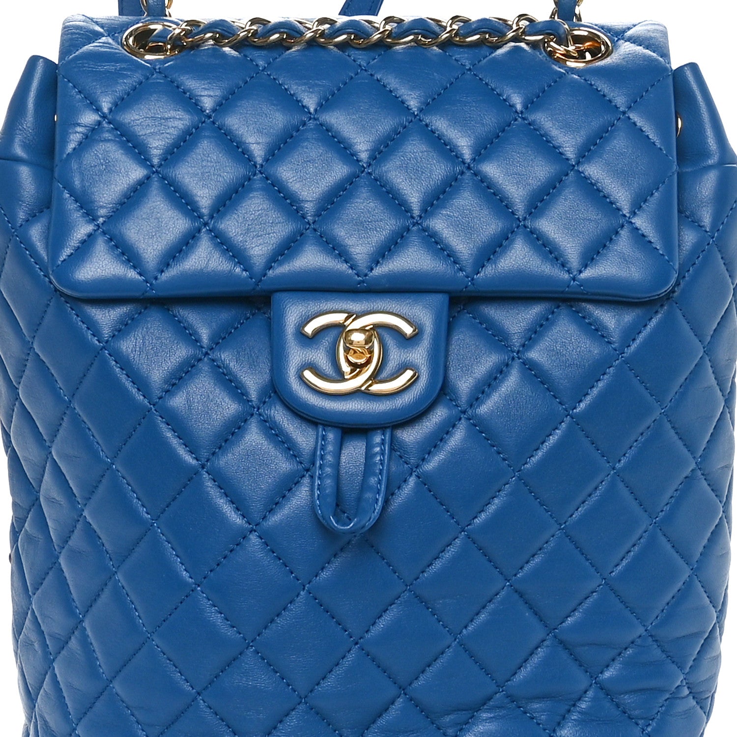 Chanel Lambskin Quilted Small Urban Spirit Backpack Blue 8 of 10