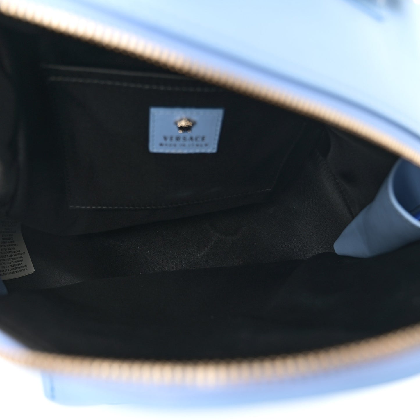 Calfskin Palazzo Medusa Backpack Blue