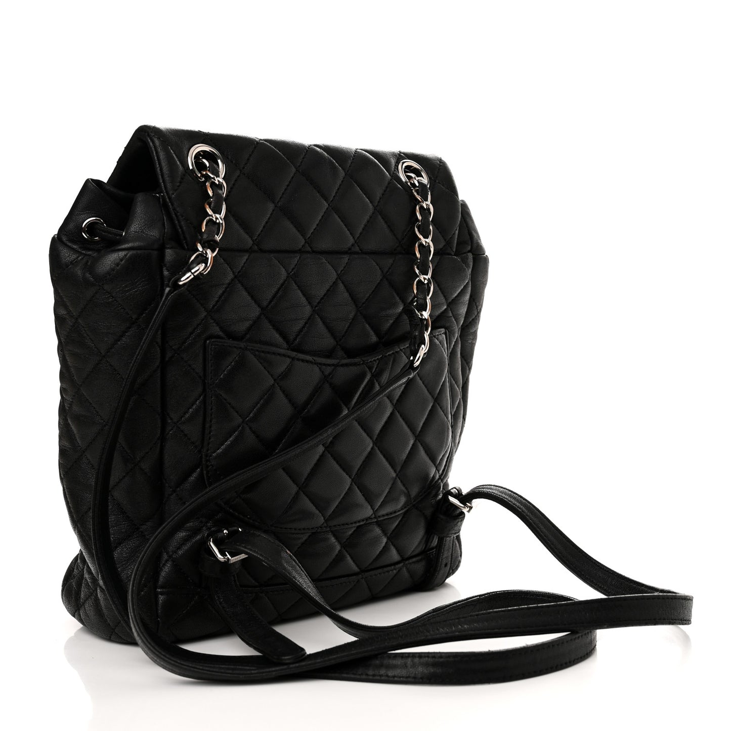 Lambskin Quilted Small Urban Spirit Backpack Black