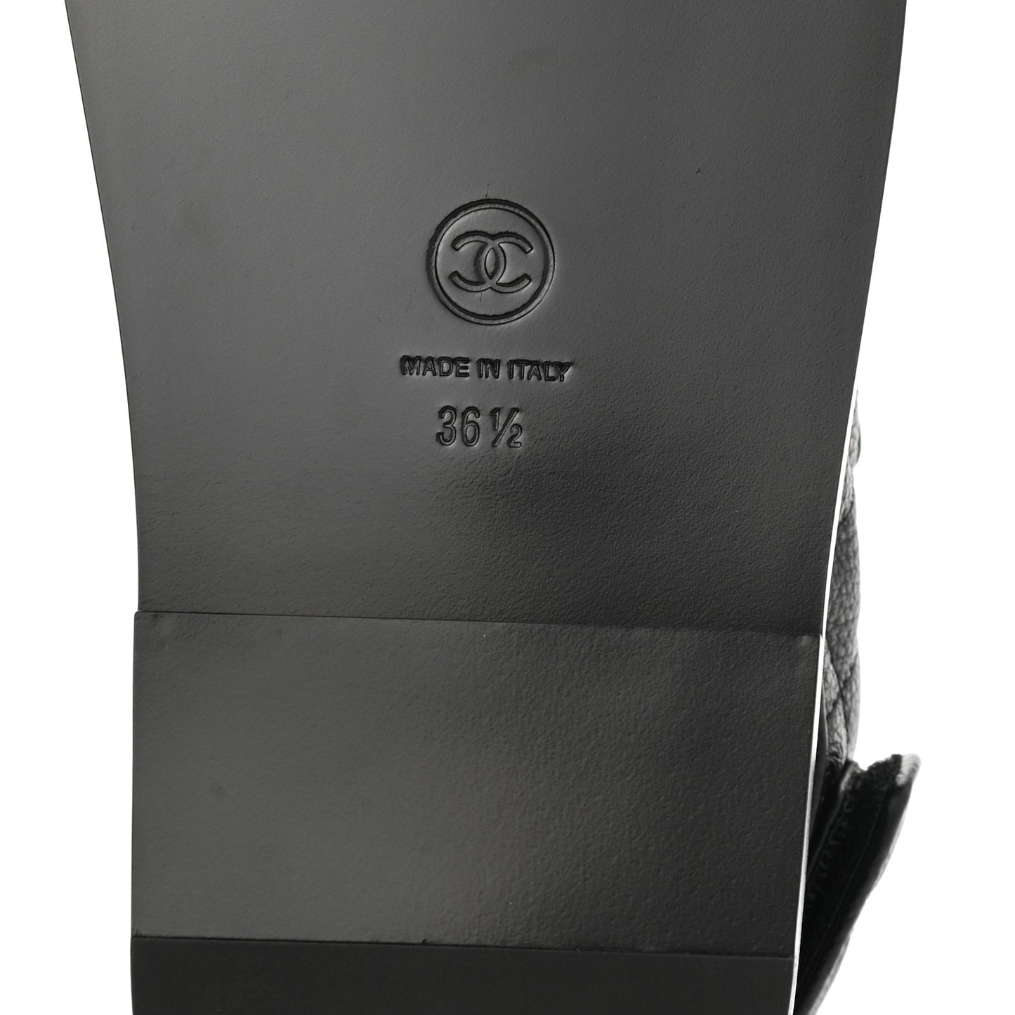 Grained Calfskin Velcro Dad Sandals 36.5 Black