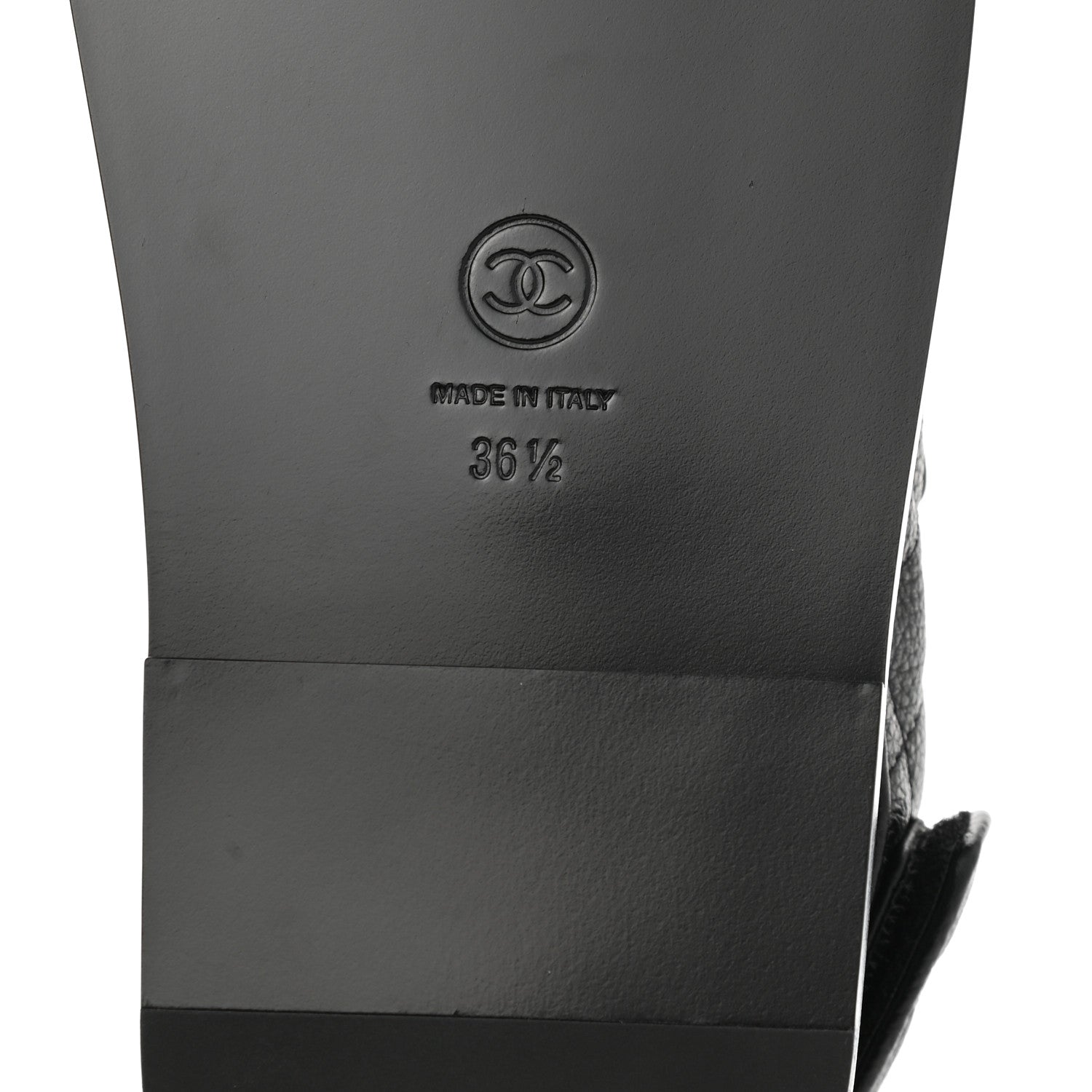 Chanel Grained Calfskin Velcro Dad Sandals 36.5 Black 6 of 9