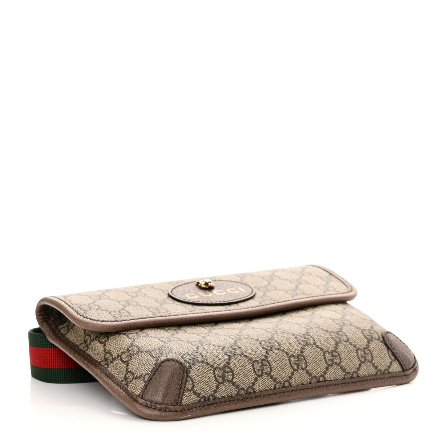 GG Supreme Monogram Neo Vintage Web Belt Bag Brown