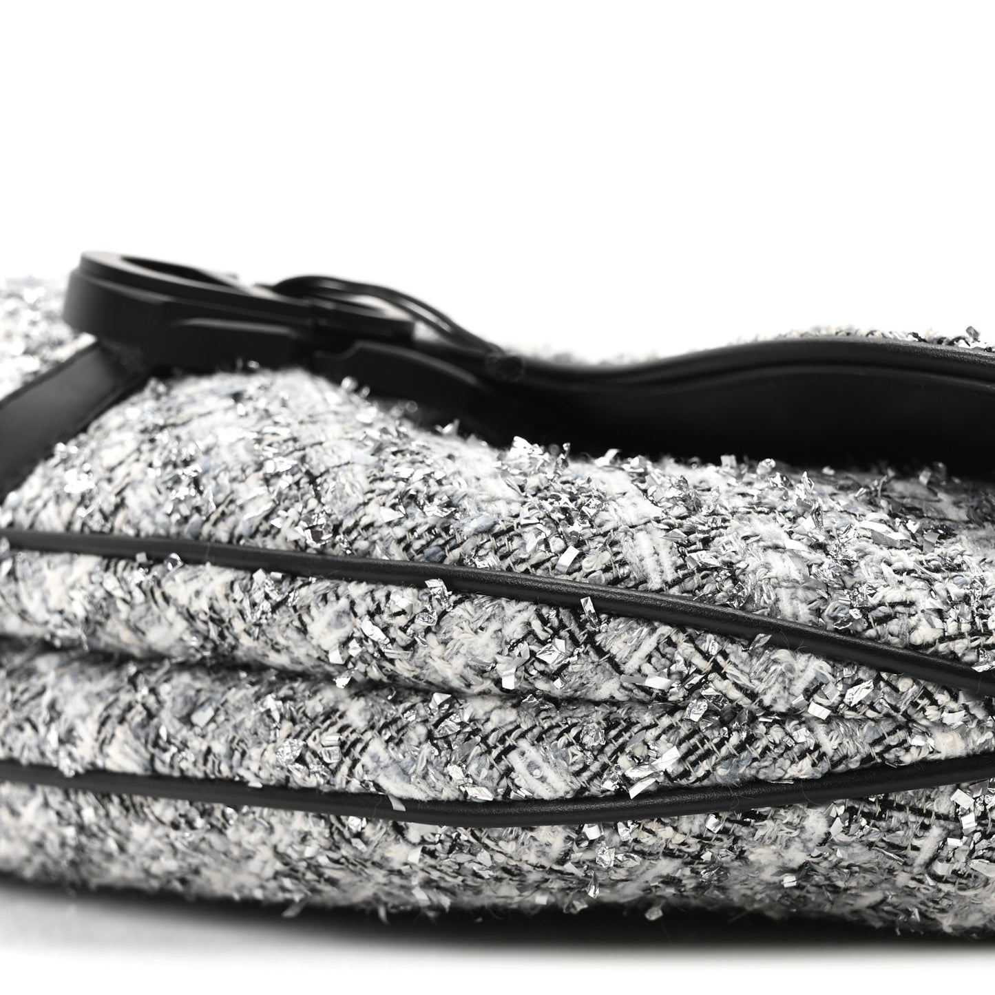 Tweed Saddle Bag Black Silver