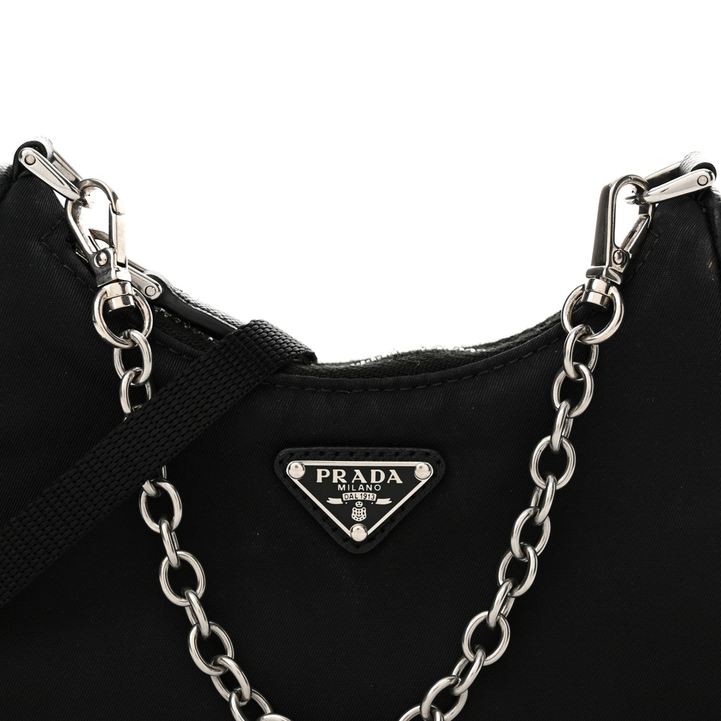 Tessuto Nylon Mini Re-Edition 2000 Shoulder Bag Black