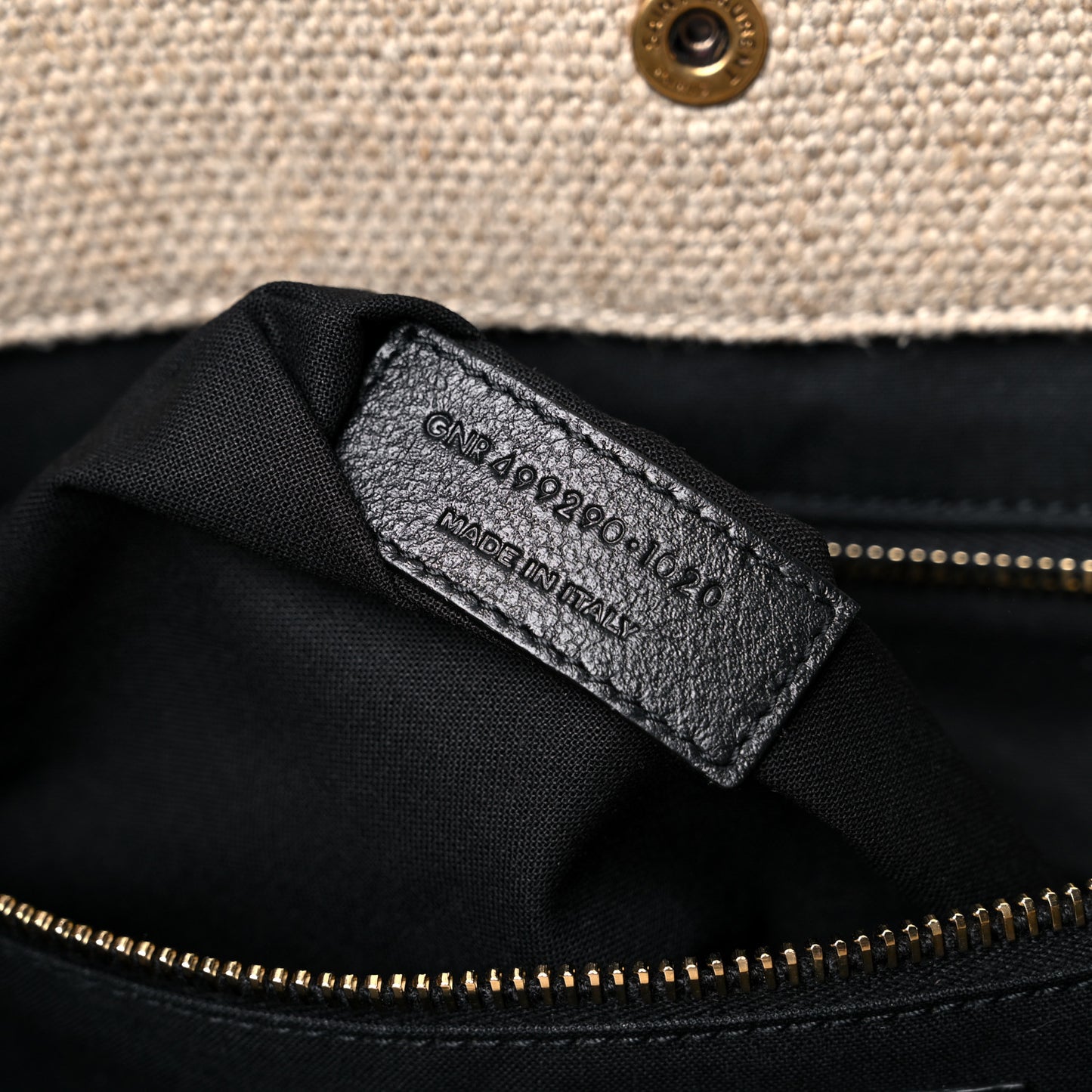 Linen Calfskin Rive Gauche Tote Natural