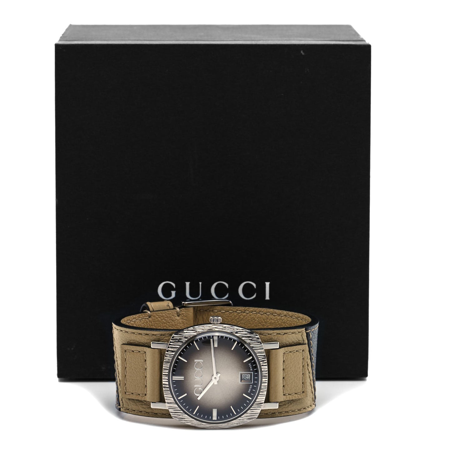 Stainless Steel Calfskin 35mm Orologio Quartz Watch Brown