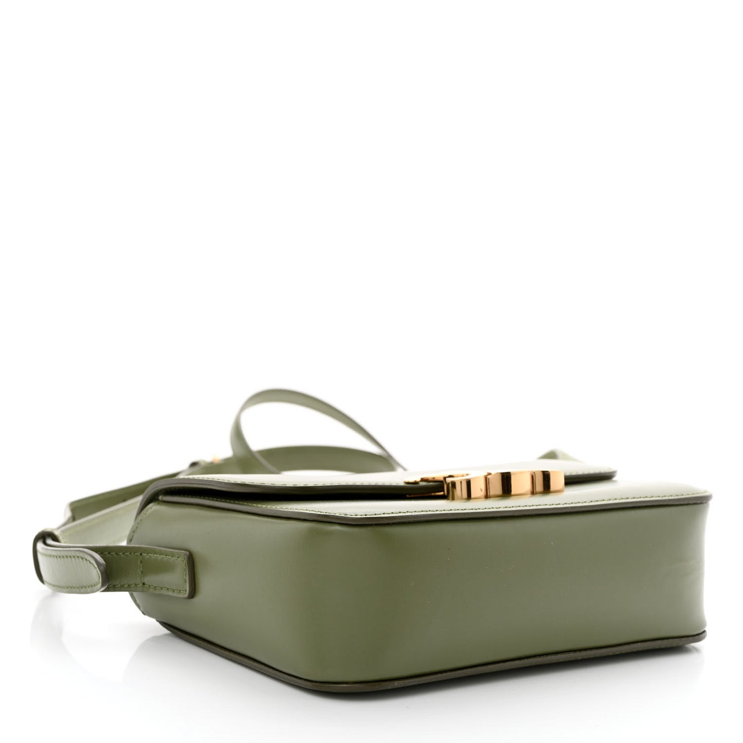 Shiny Calfskin Nano Triomphe Soft Khaki