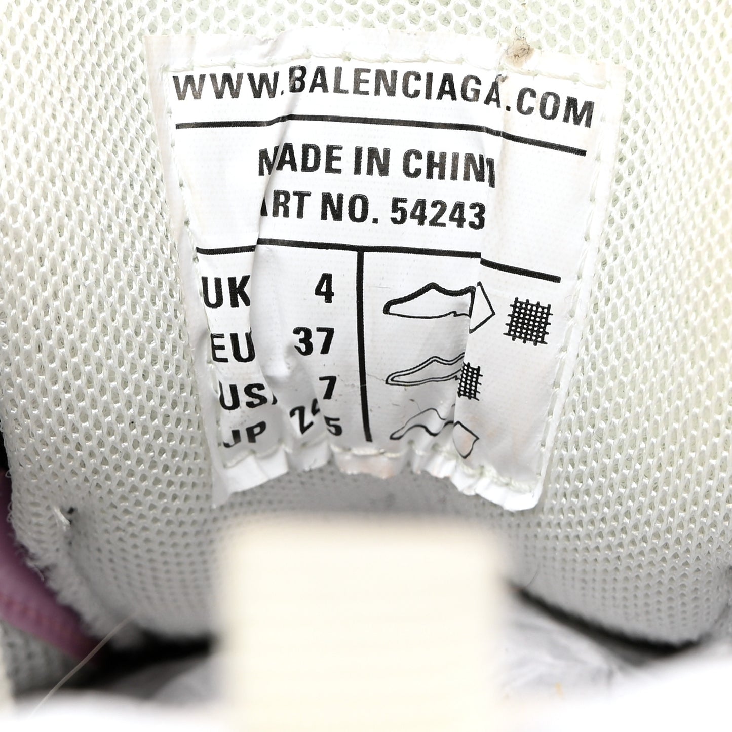 Mesh Rubber Tri-Color Womens Track Sneakers 37 White Pink Grey