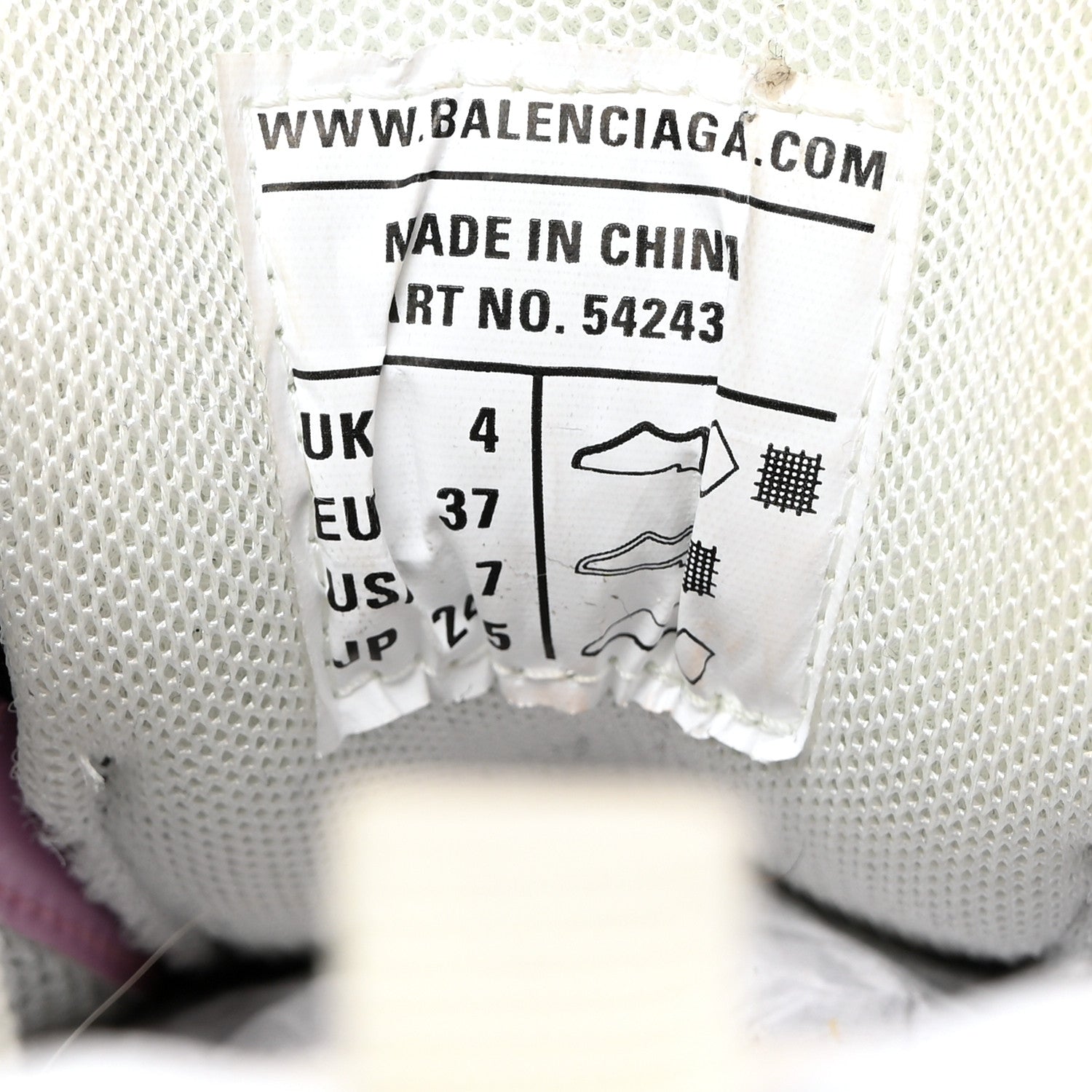 Balenciaga Mesh Rubber Tri-Color Womens Track Sneakers 37 White Pink Grey 7 of 10