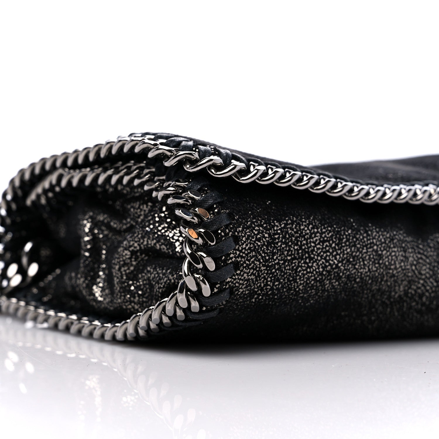 Stella McCartney Chamois Shiny Dotted Falabella Crossbody Bag Ruthenium 7 of 10