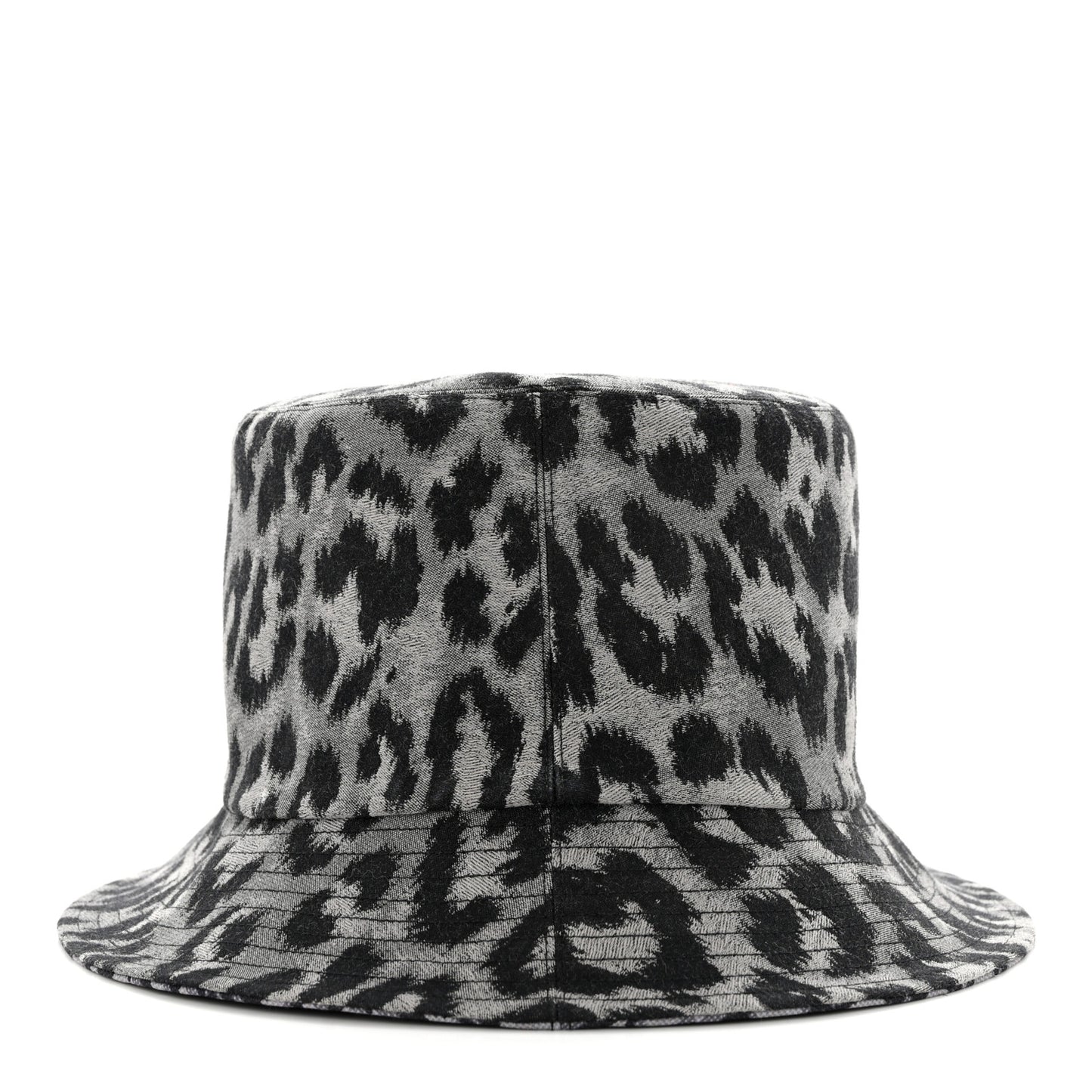 Oblique Reversible Leopard Bucket Hat 56 Grey