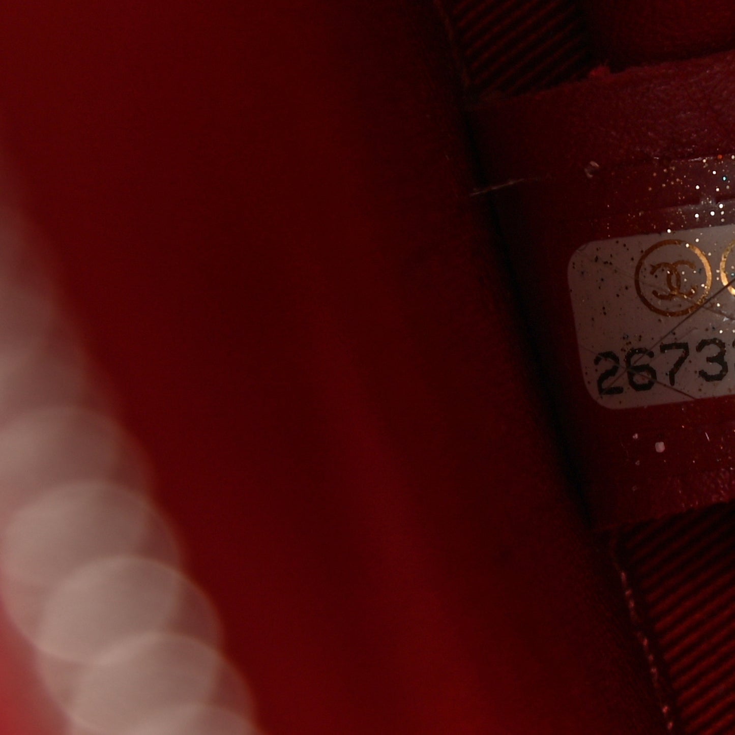 Patent Round As Earth Evening Bag Red