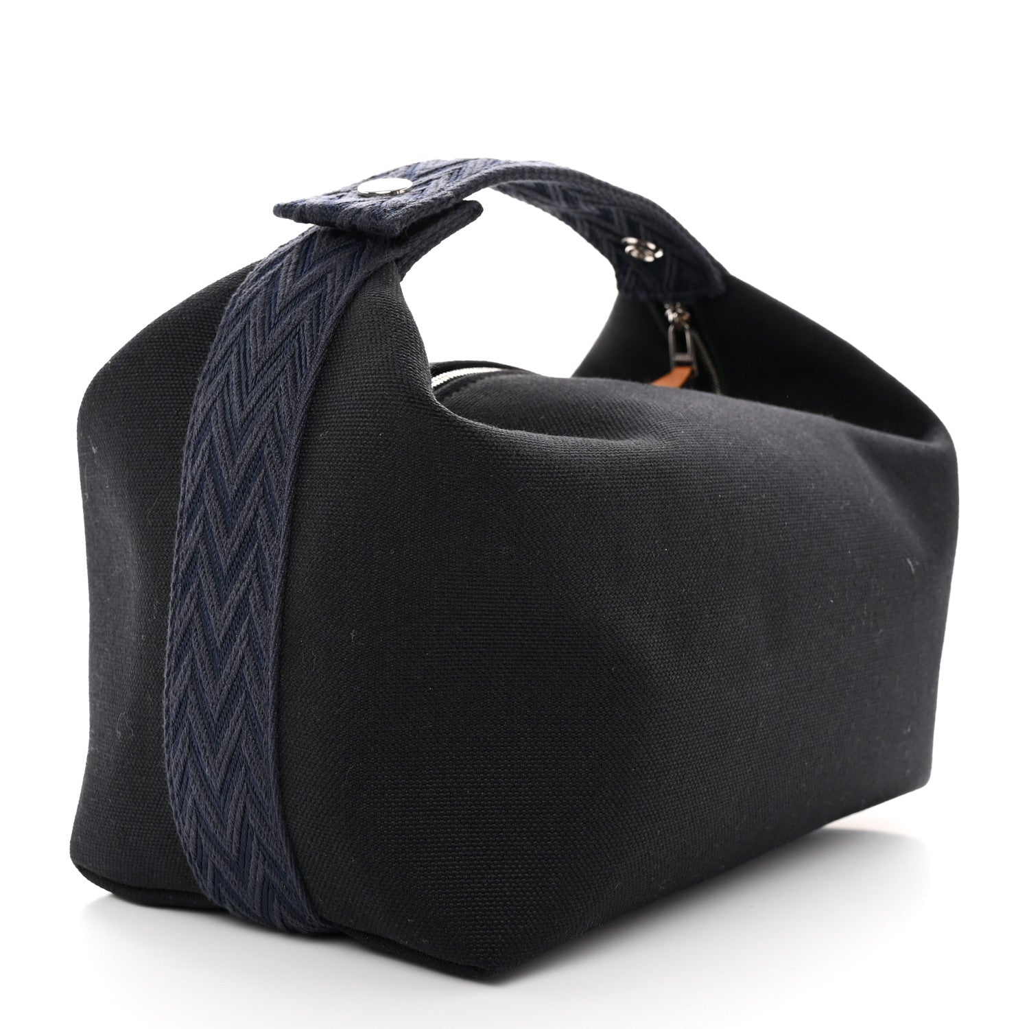 Hermes Canvas Large Bride-A-Brac Pouch Bleu Nuit 3 of 7