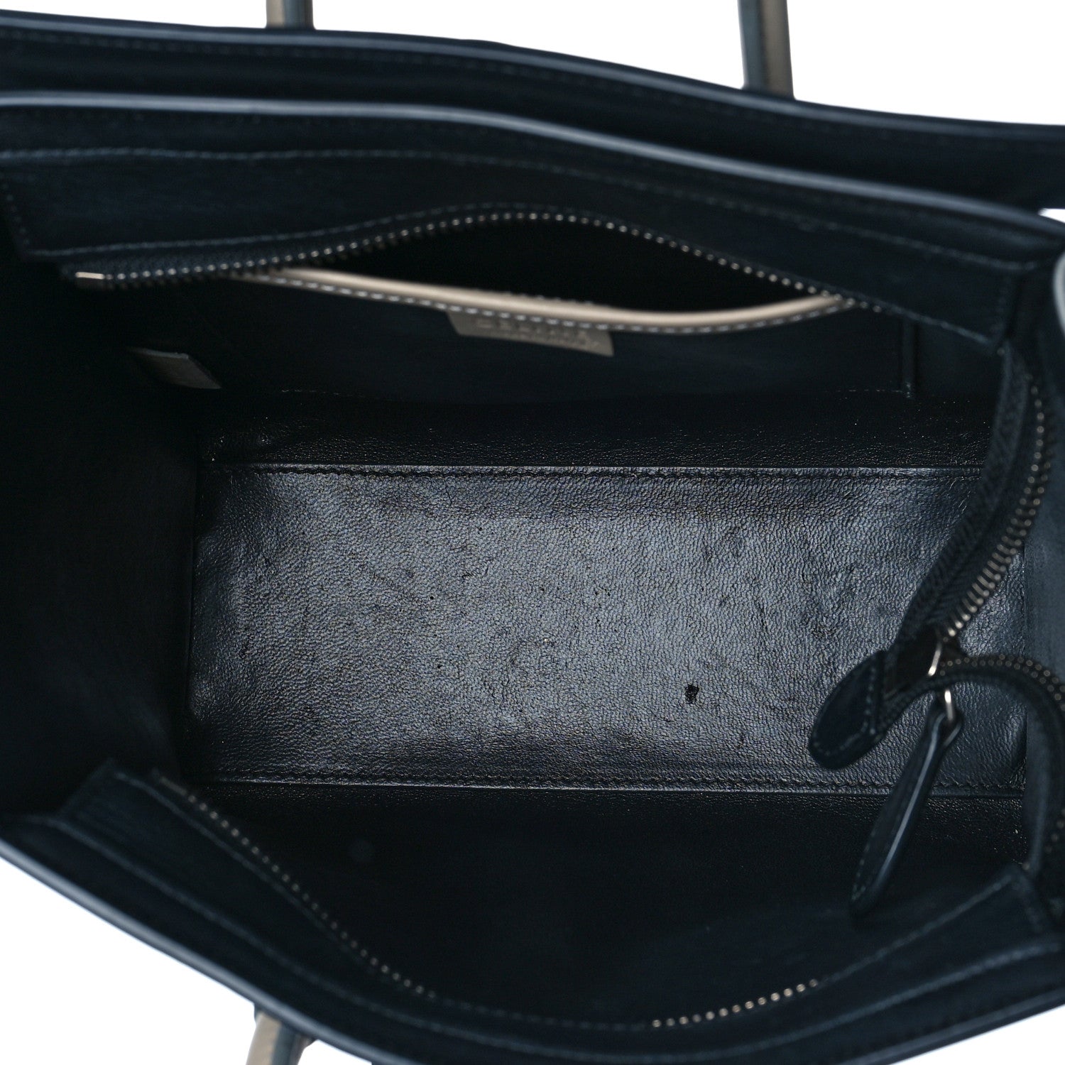 Celine Shiny Smooth Calfskin Tri-color Nano Luggage Quartz 5 of 18