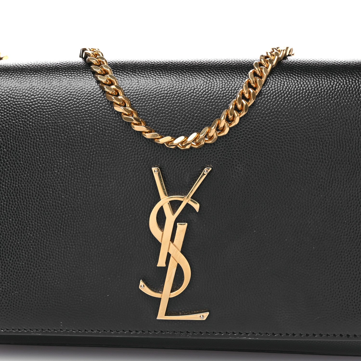 Saint Laurent Grain De Poudre Medium Classic Monogram Kate Satchel Black 8 of 11