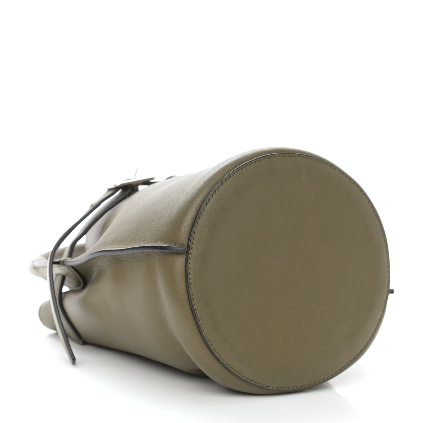 Smooth Calfskin Nano Big Bag Bucket Army Green