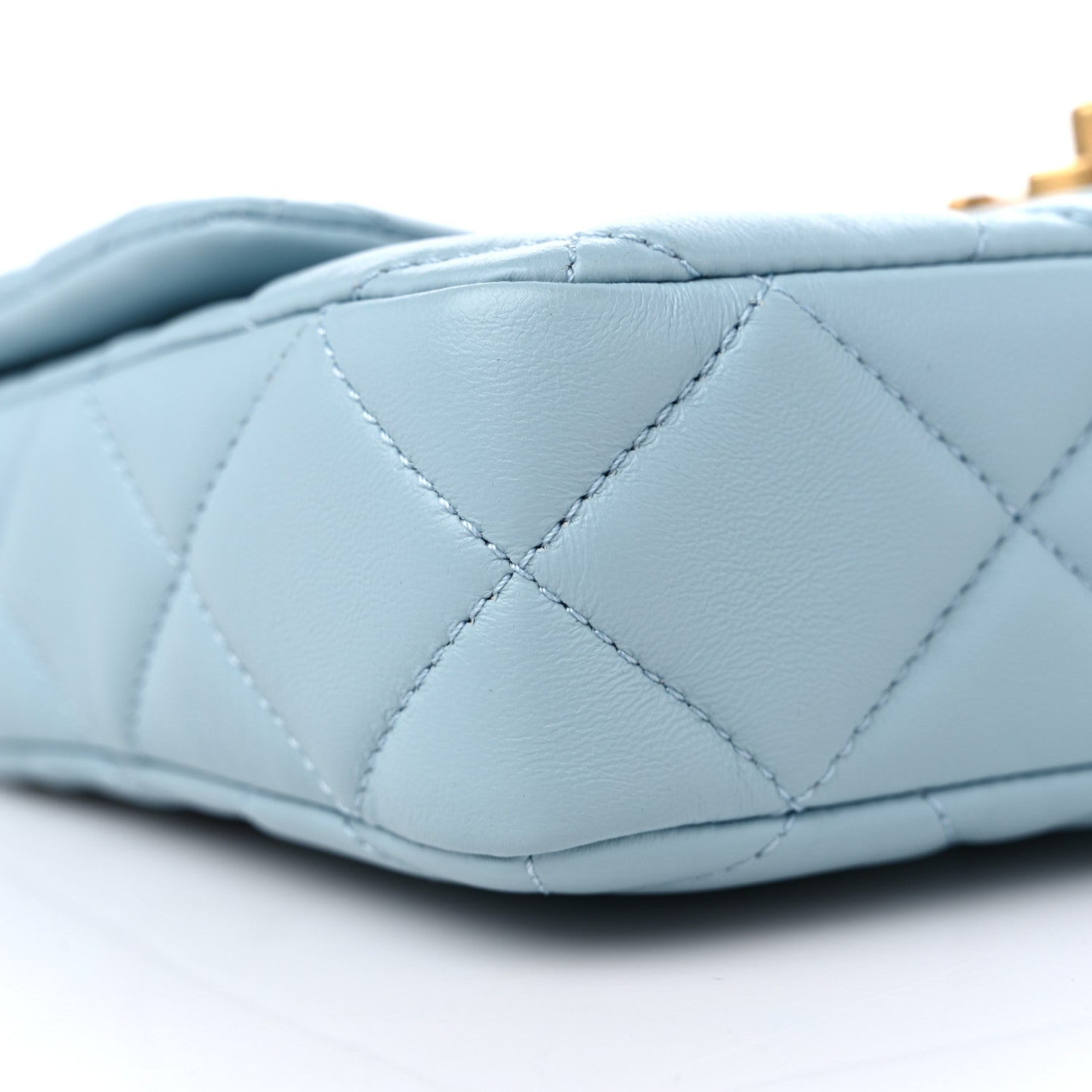Chanel Lambskin Enamel Quilted Small Pending CC Square Flap Light Blue 8 of 10