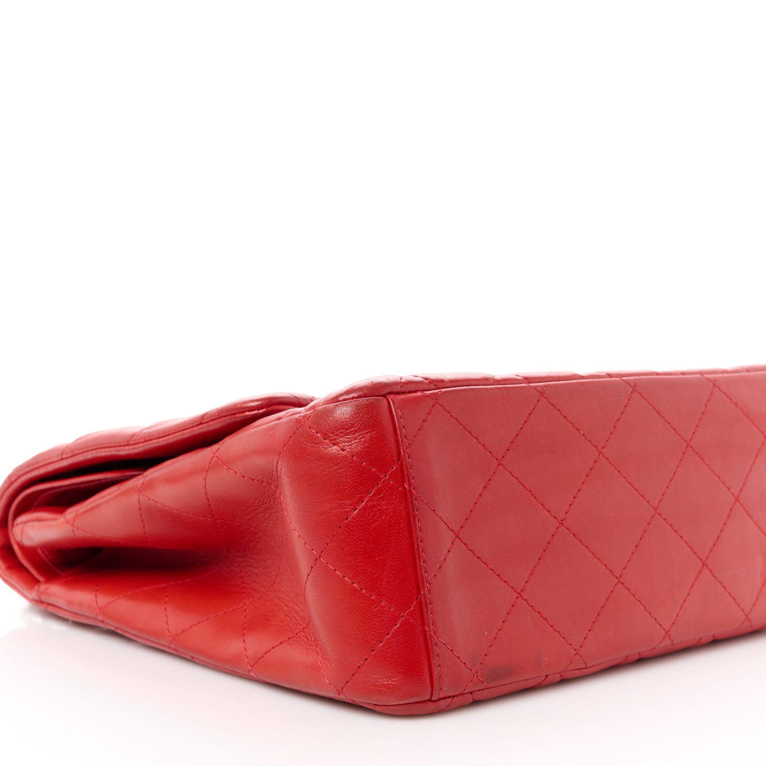 Chanel Lambskin Quilted Maxi Double Flap Red 10 of 13