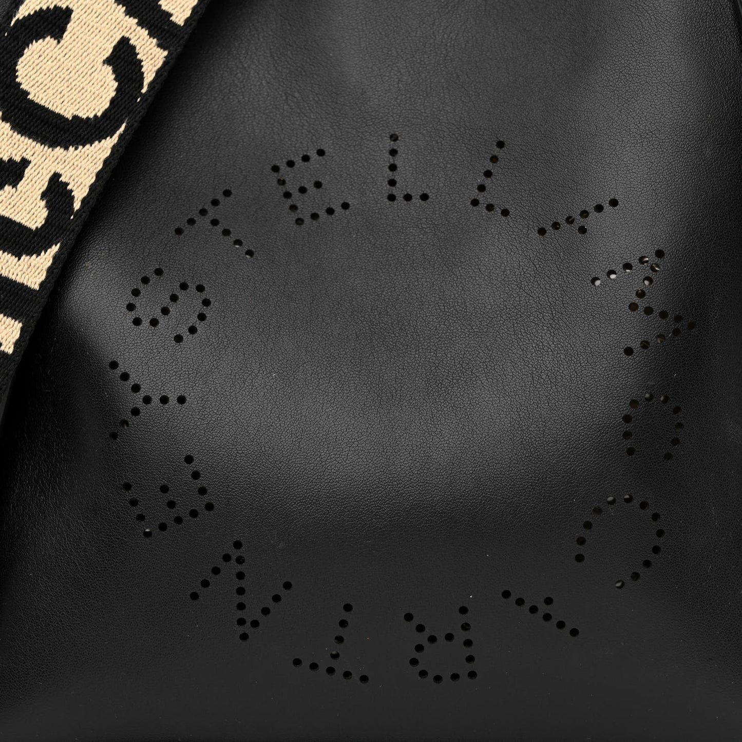Eco Alter Nappa Perforated Logo Mini Crossbody Black