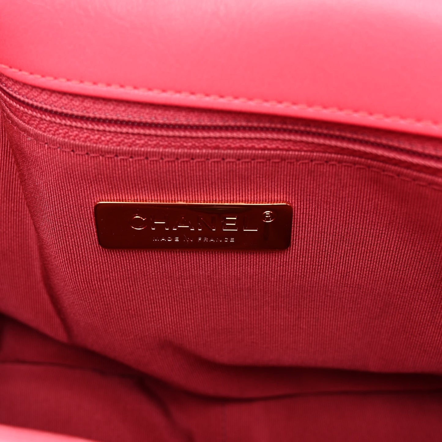 Shiny Goatskin Quilted Medium Chanel 19 Flap Pink
