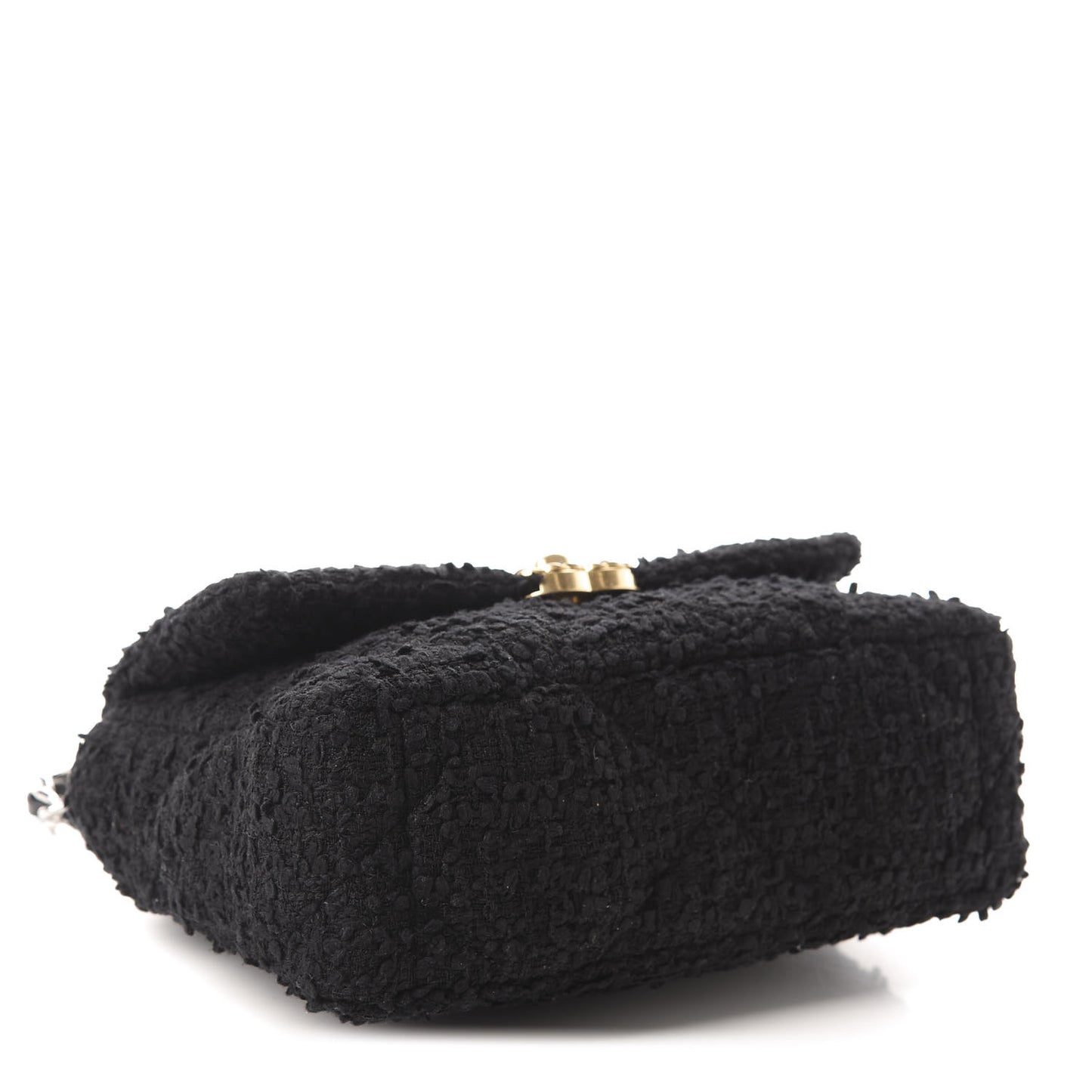 Tweed Quilted Medium 19 Flap Black