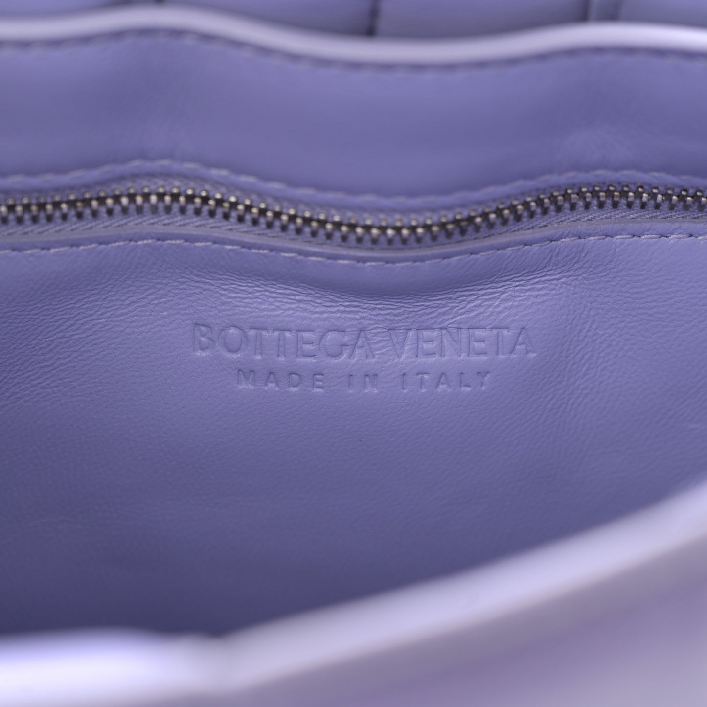 Nappa Maxi Intreccio Padded Cassette Crossbody Bag Lavender