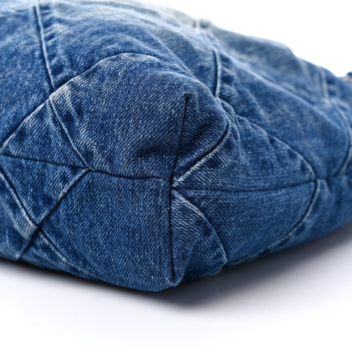 Denim Quilted Chanel 22 Blue