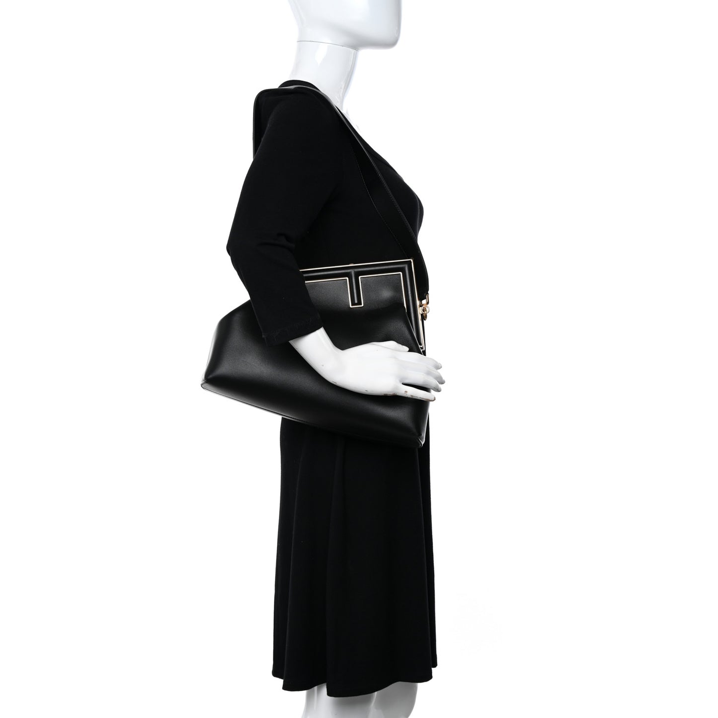 Shiny Nappa Medium Fendi First Black
