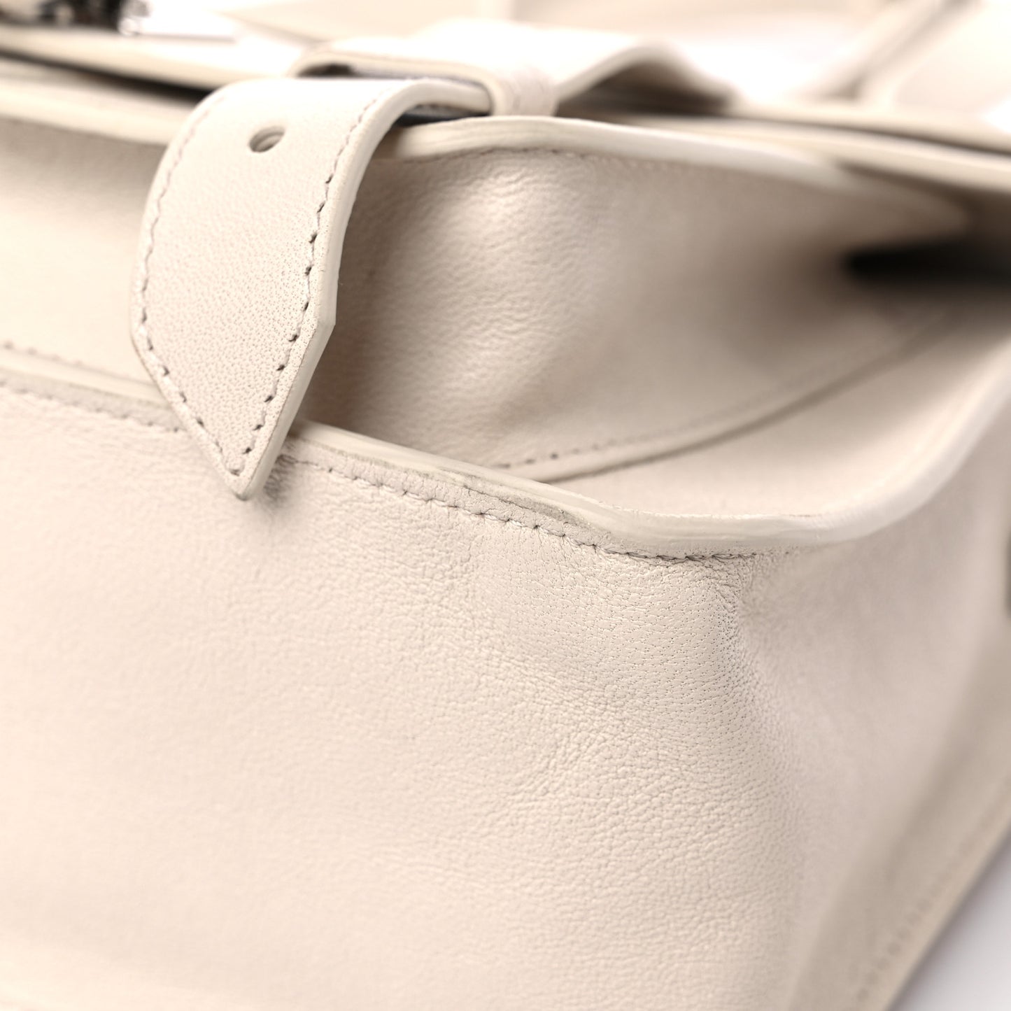 Lambskin Tiny PS1 Satchel White