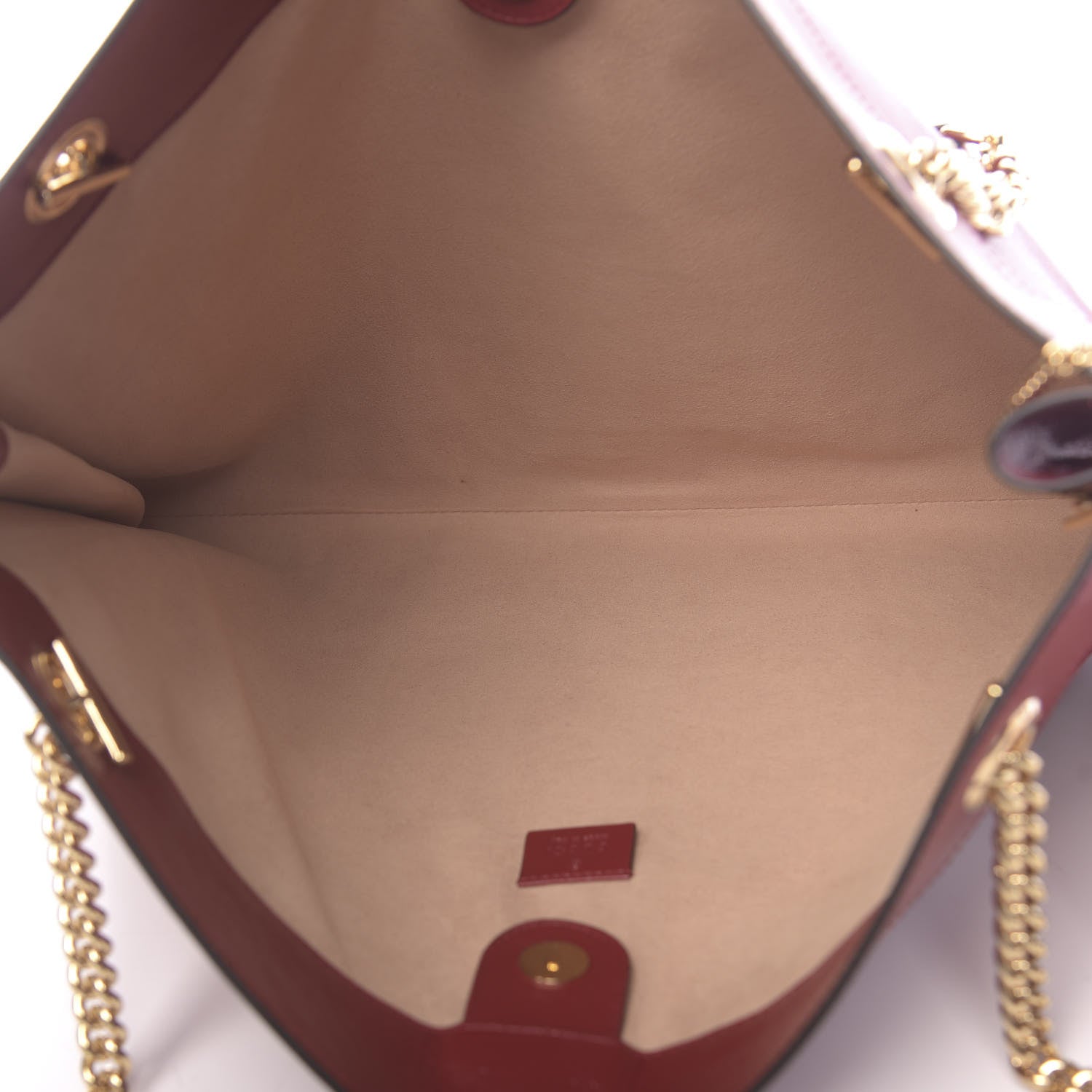 Gucci Calfskin Large Rajah Chain Tote Romantic Cherry 5 of 10