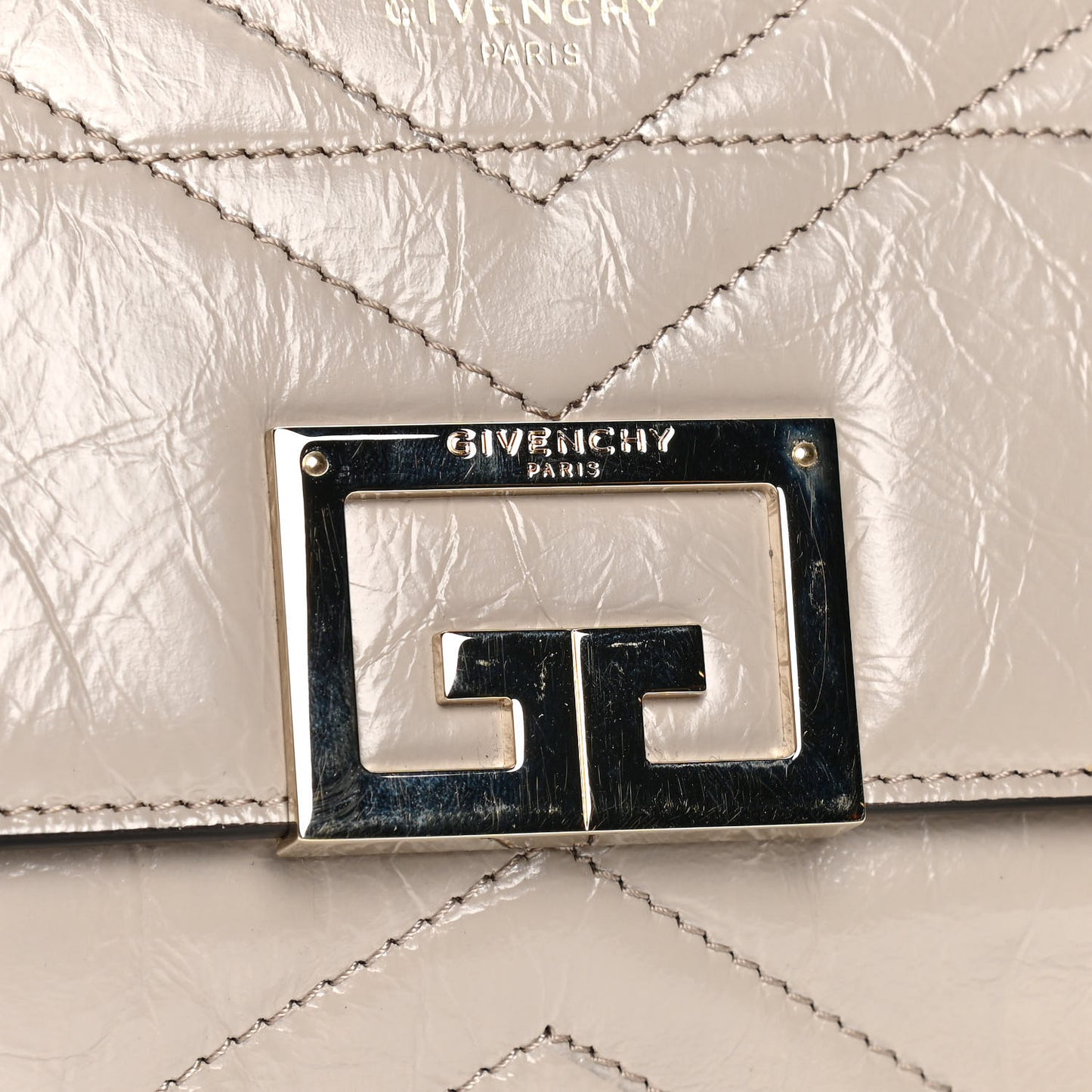 Creased Patent Calfskin Small ID Flap Dune