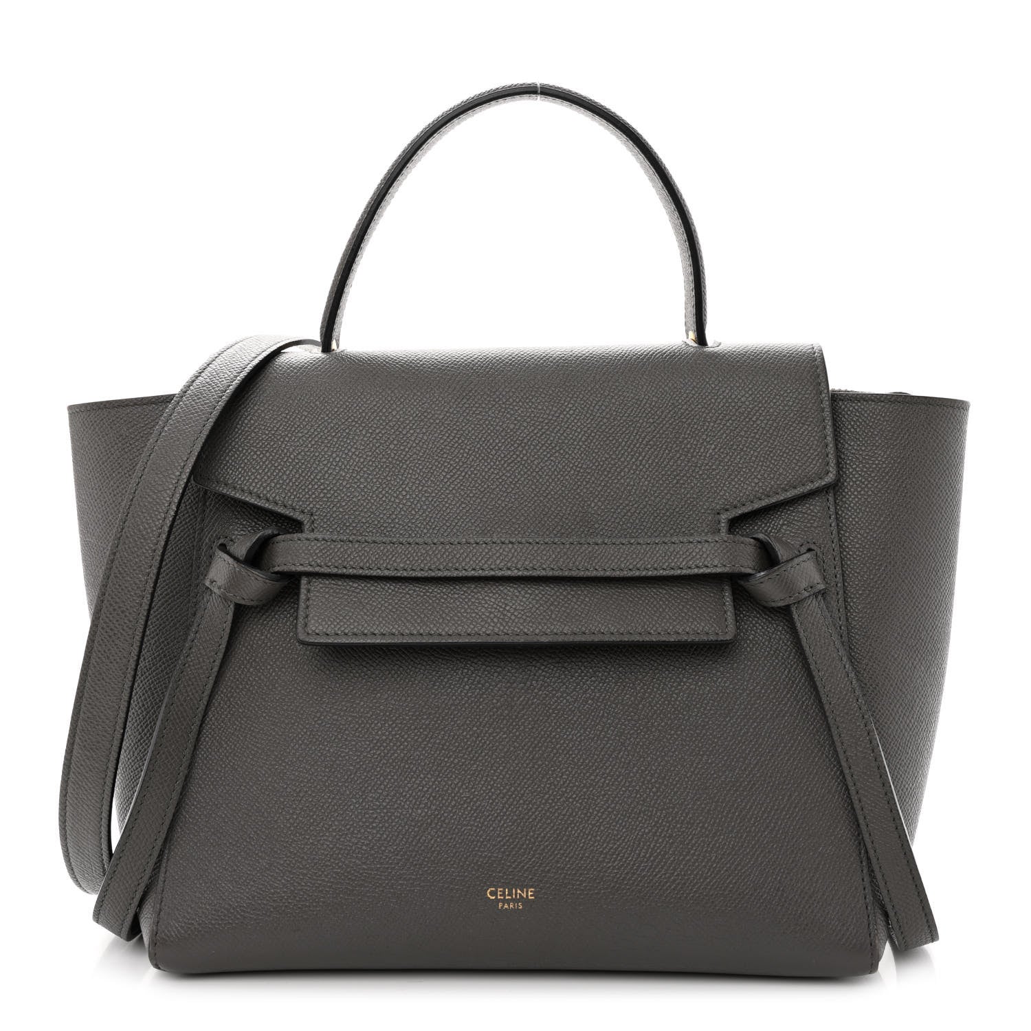 Celine Grained Calfskin Nano Belt Bag Grey 1 of 12
