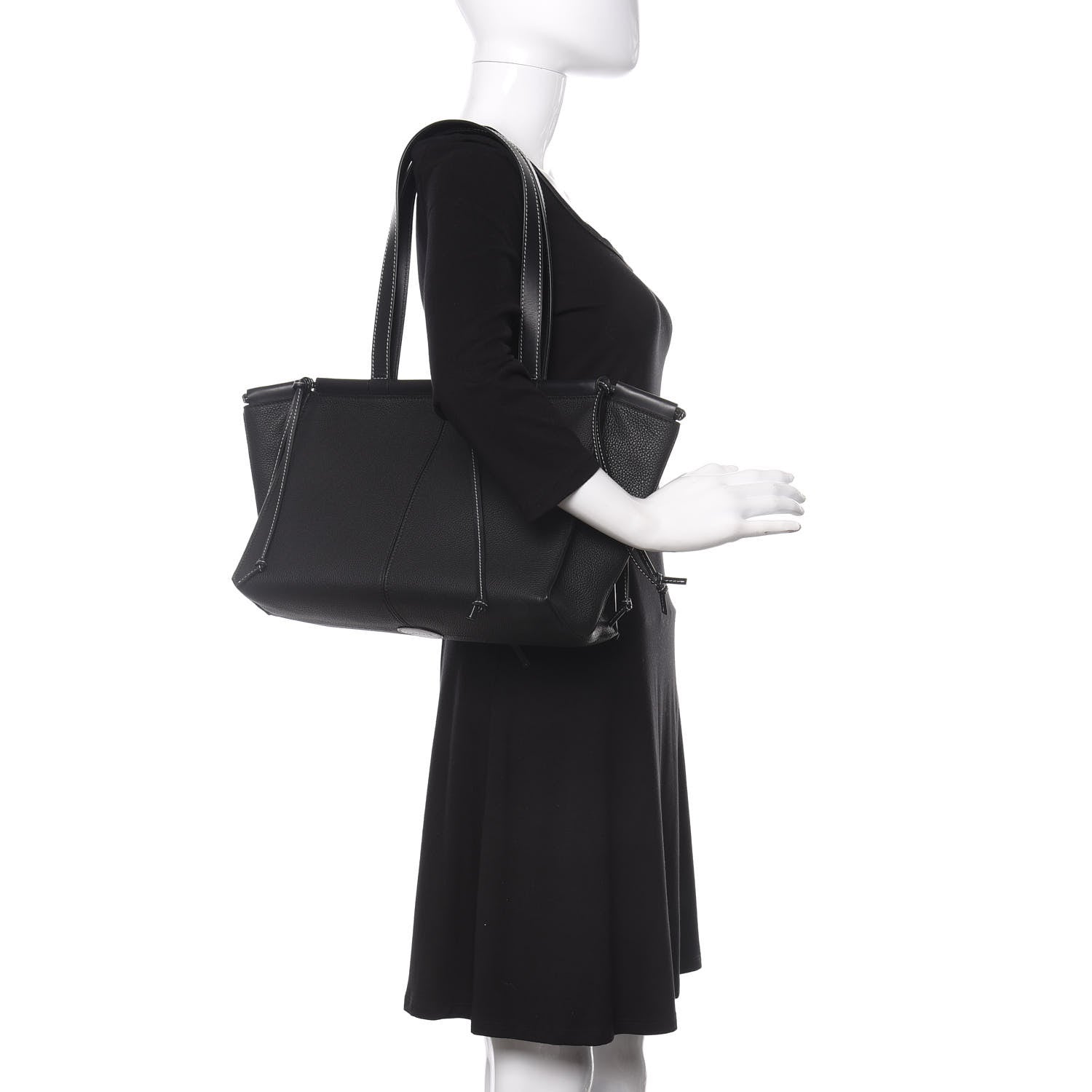 Loewe Calfskin Cushion Tote Black 2 of 9