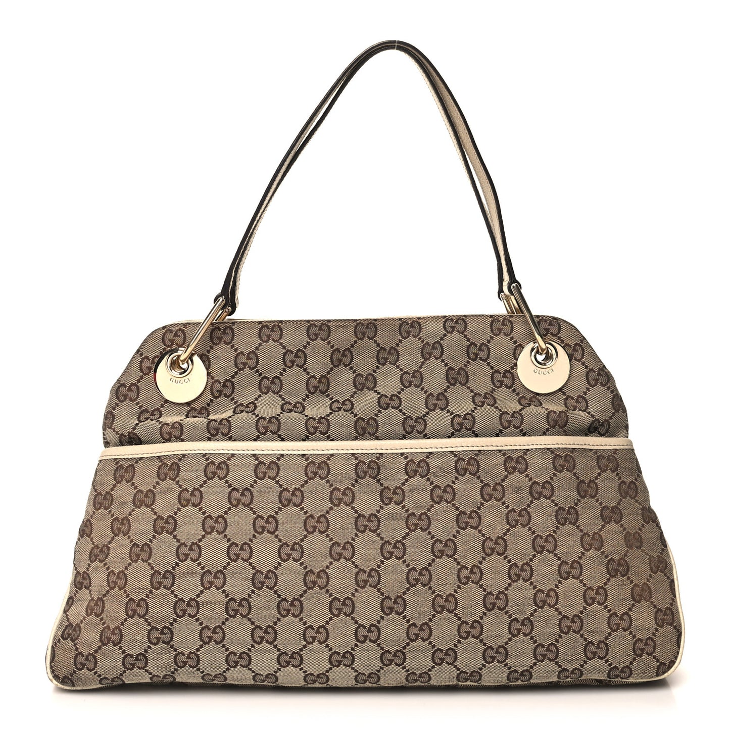 Monogram Medium Eclipse Shoulder Bag Off White