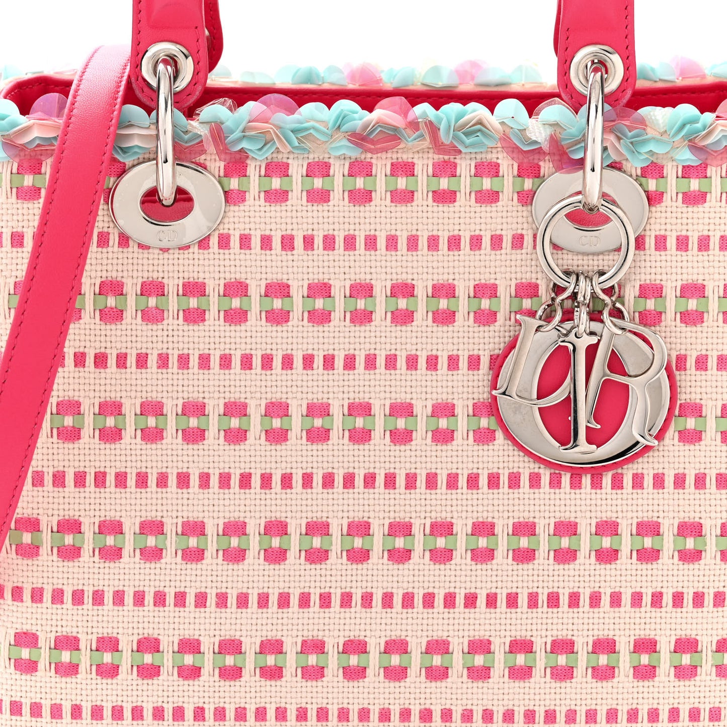 Tweed Sequin Medium Lady Dior Multicolor