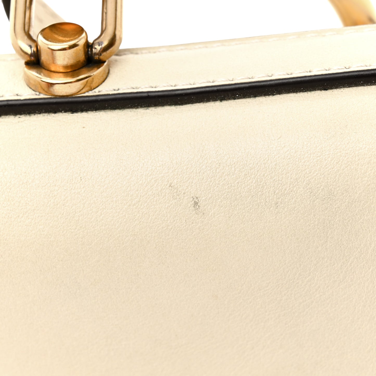 Calfskin Small Nile Bracelet Minaudiere Bag Off White