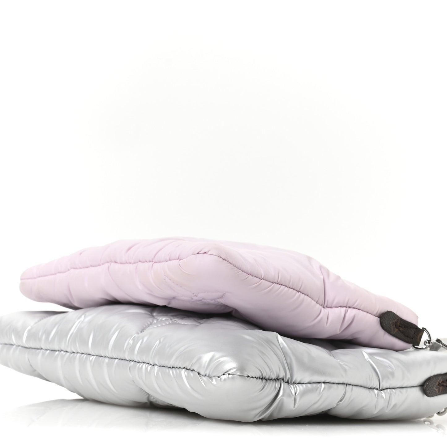 Econyl Monogram Pillow Maxi Multi Pochette Accessories Silver Pale Pink