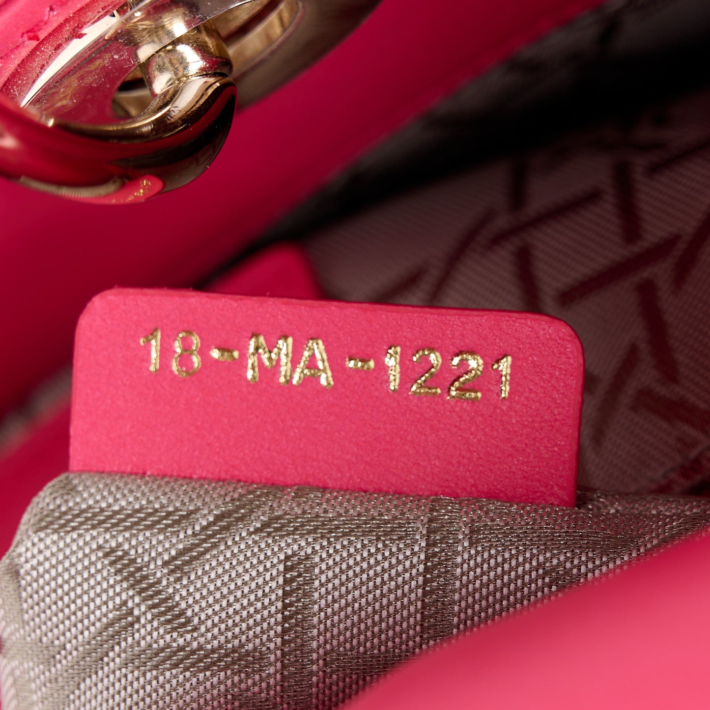 Lambskin Cannage Small My ABCDior Lady Dior Fraise