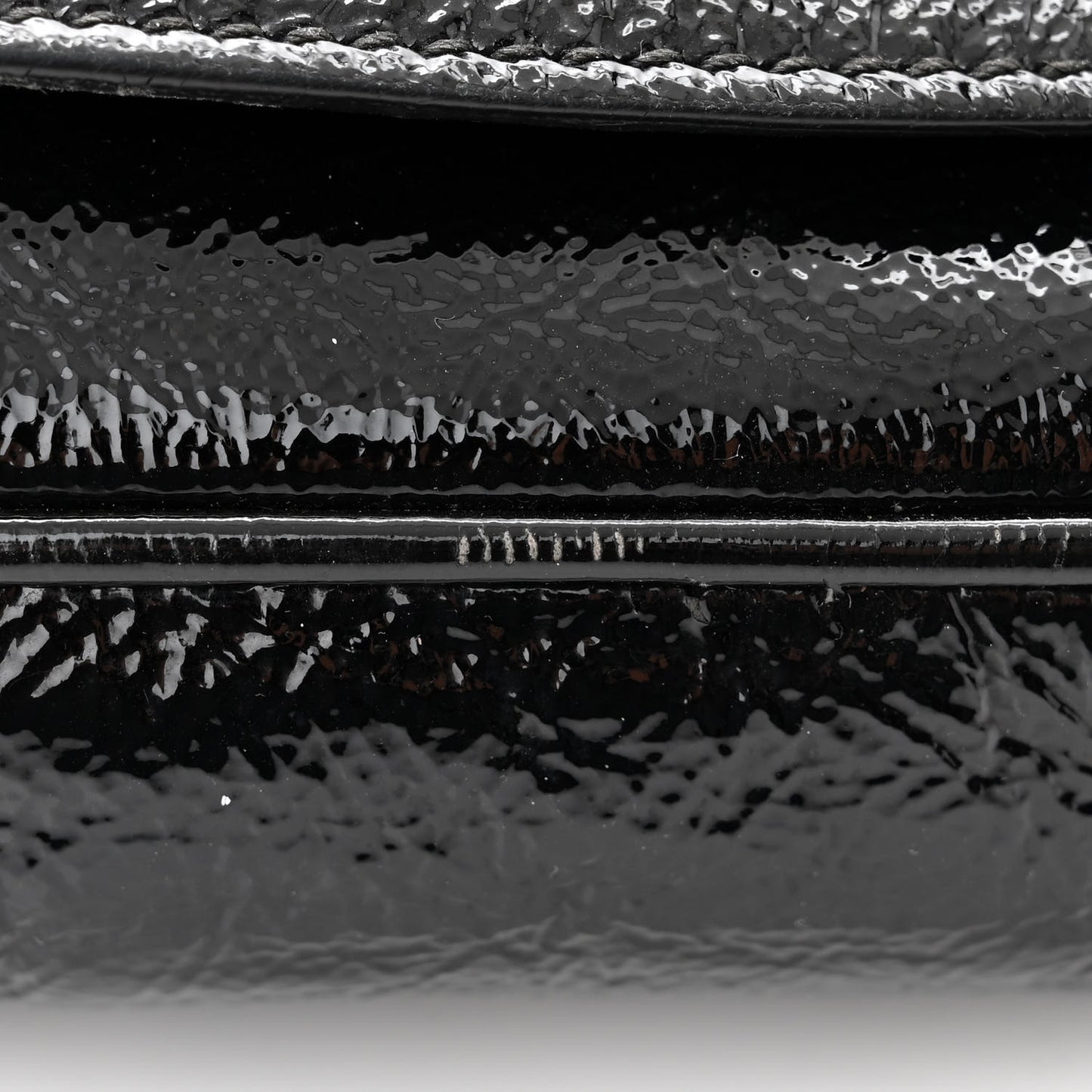 Patent Medium Soho Flap Crossbody Black