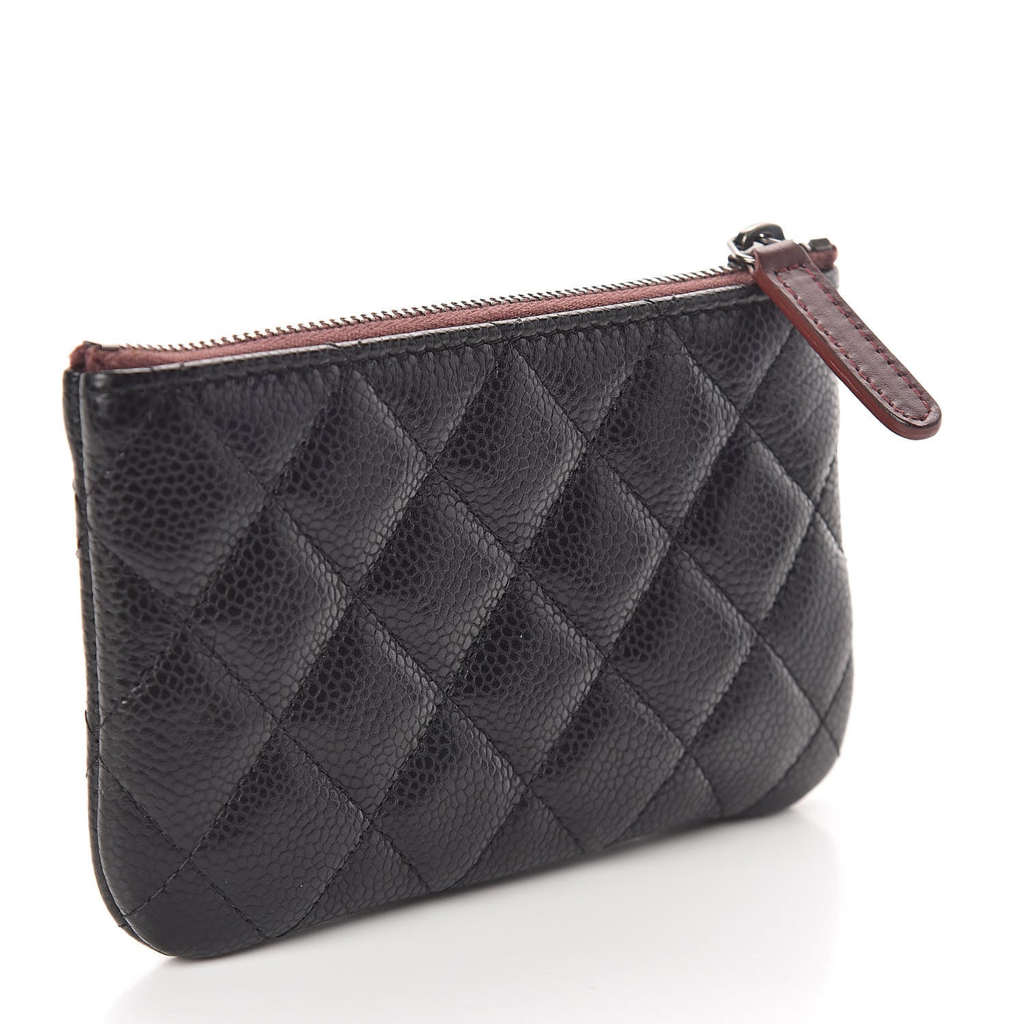 Caviar Quilted Small Cosmetic Case Black