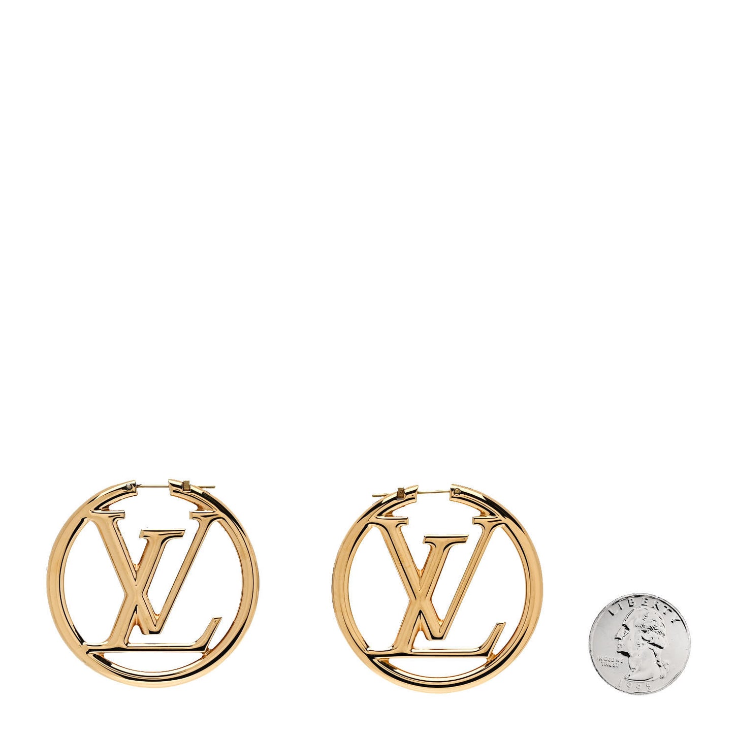 Metal Louise Hoop Earrings Gold