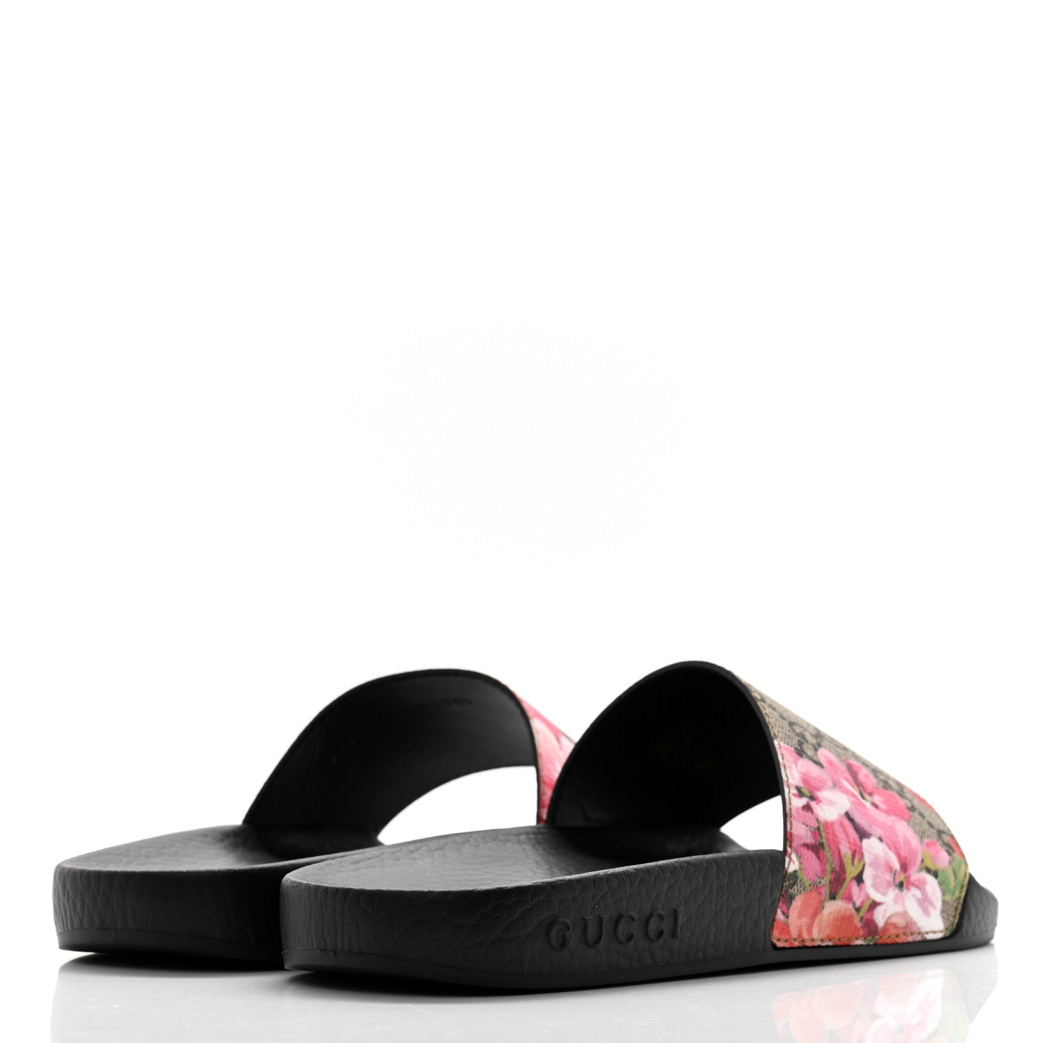 Gucci GG Supreme Monogram Blooms Slide Sandals 35 Beige Multicolor 4 of 8