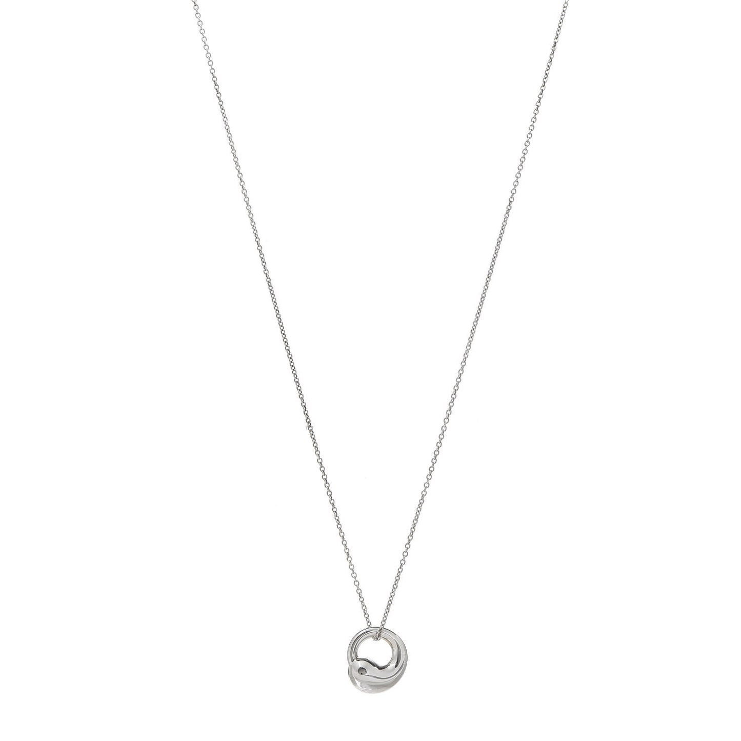Sterling Silver 12mm Elsa Peretti Eternal Circle Pendant Necklace
