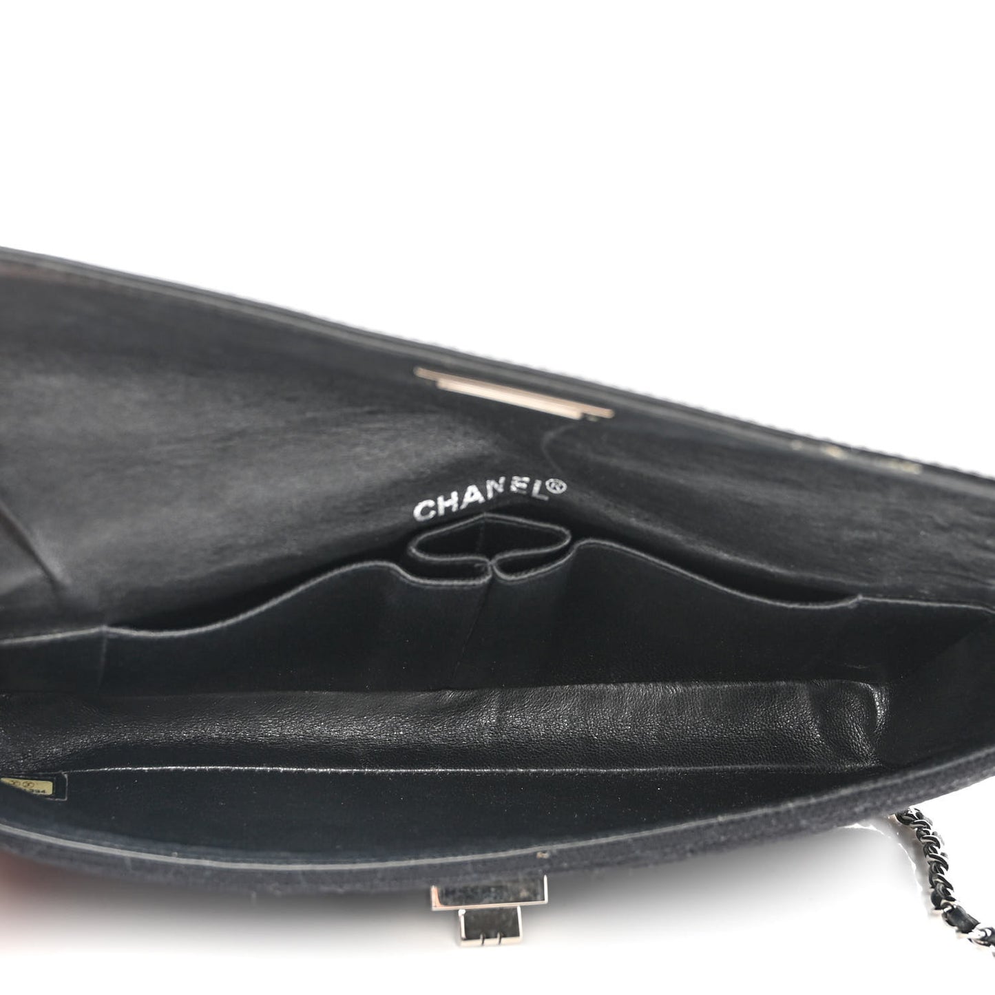 Jersey Patent Quilted 2.55 Reissue East West Flap Black