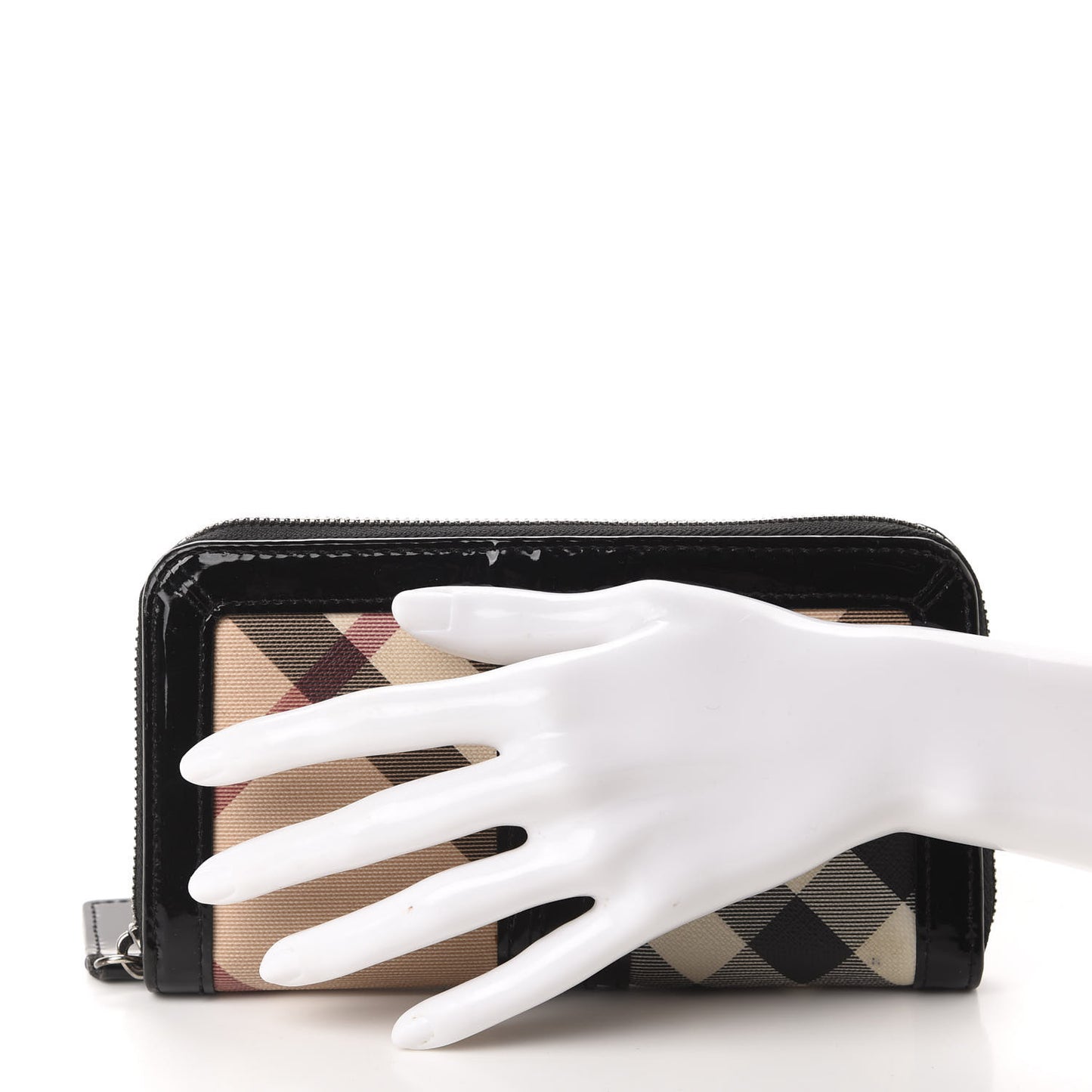 Supernova Check Large Ziggy Zip Around Wallet Black