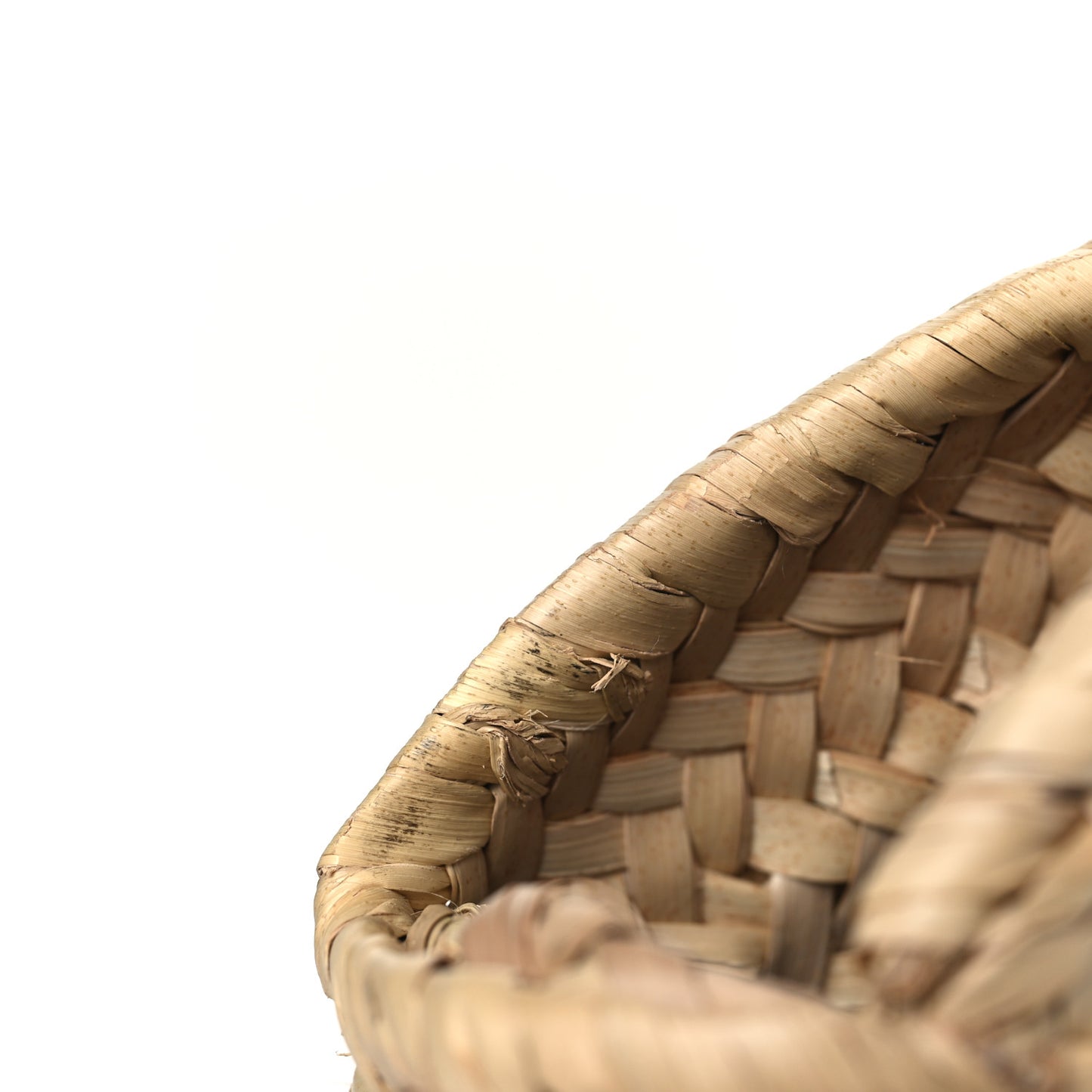 Raffia Small Grain Calfskin Small Marcie Basket Crossbody Tan