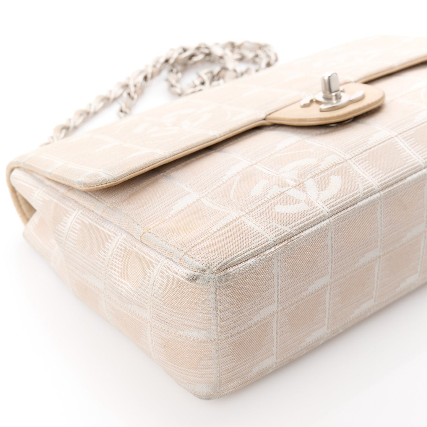 Nylon Medium Travel Flap Light Beige