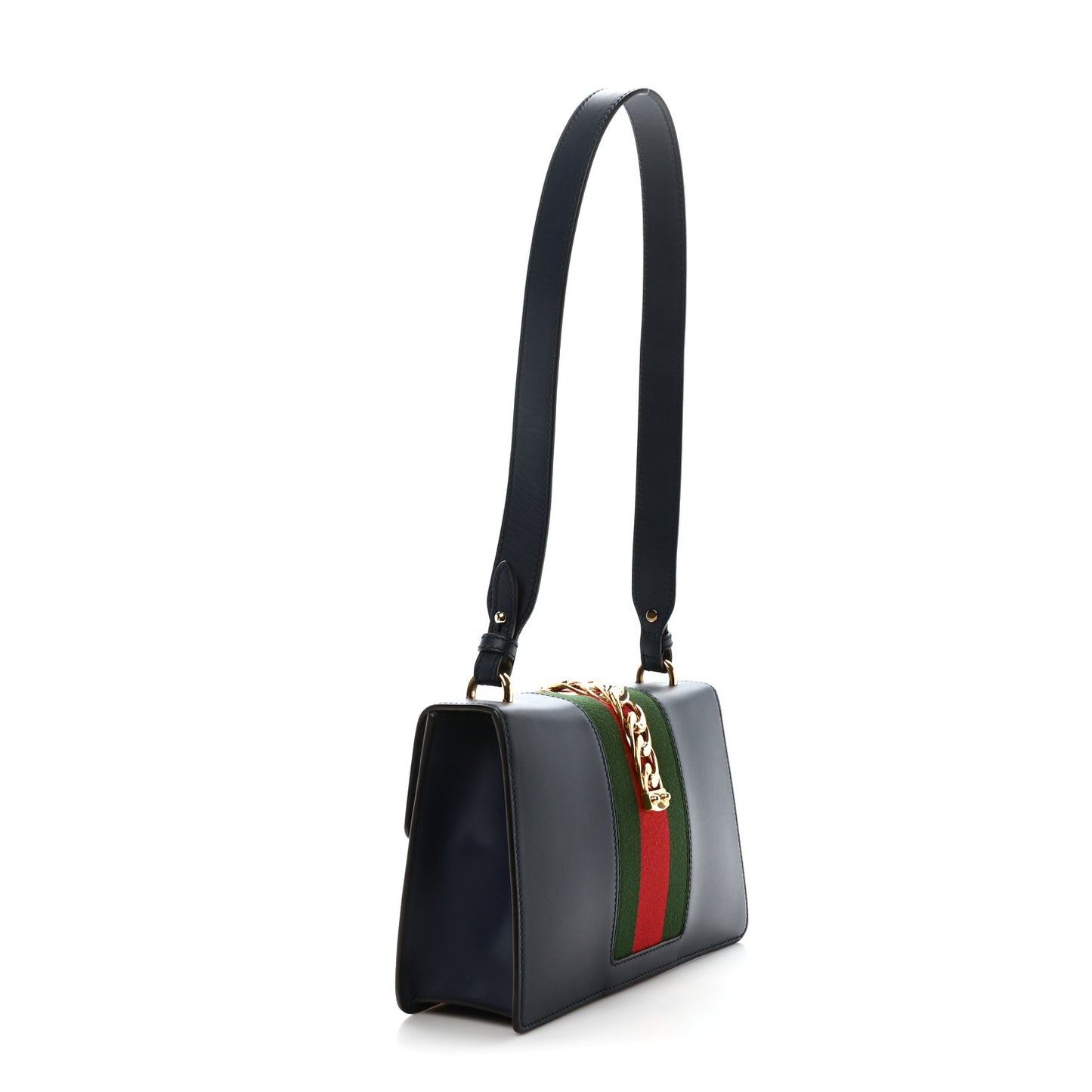 Calfskin Small Sylvie Shoulder Bag Blue Agata