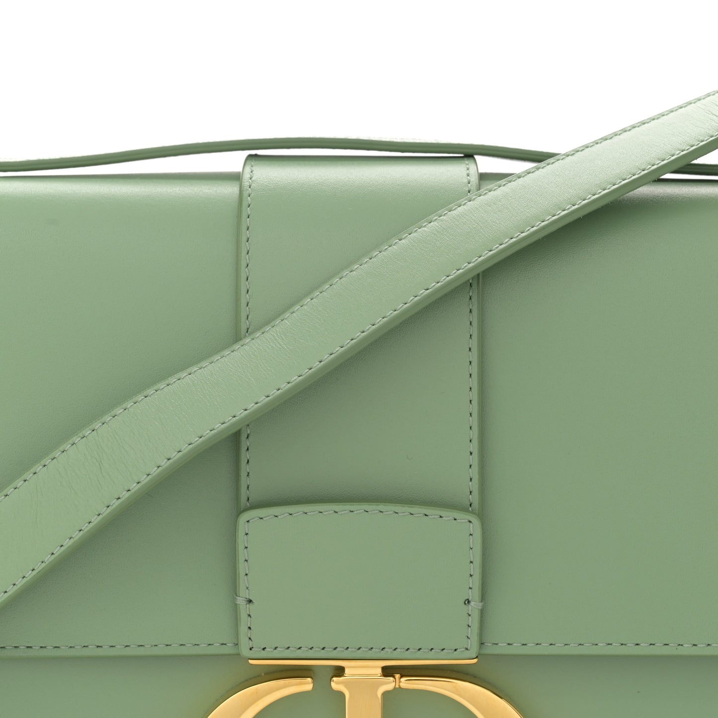 Smooth Calfskin 30 Montaigne Flap Bag Mint Green