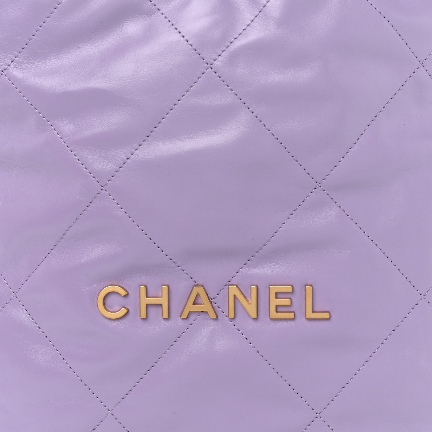 Shiny Calfskin Quilted Small Chanel 22 Light Purple